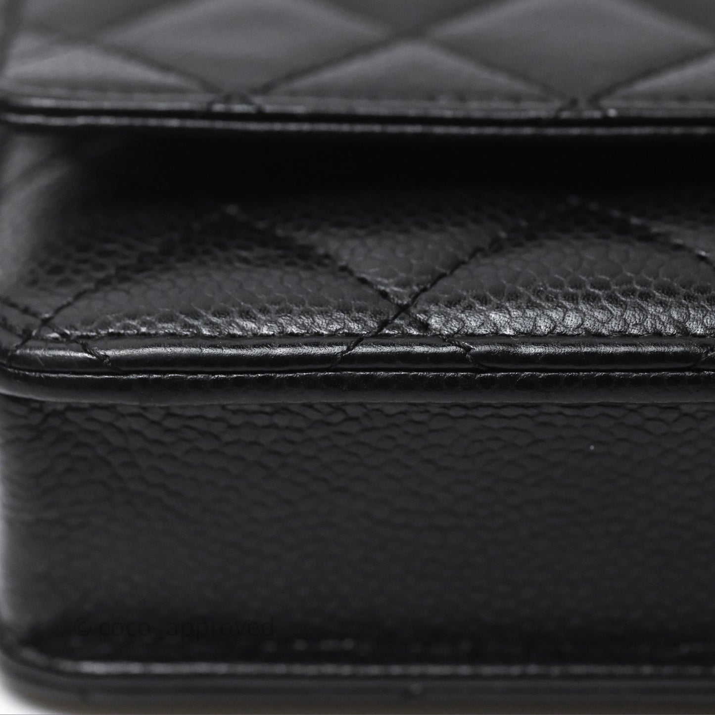 Chanel Quilted WOC Black Caviar Silver Hardware
