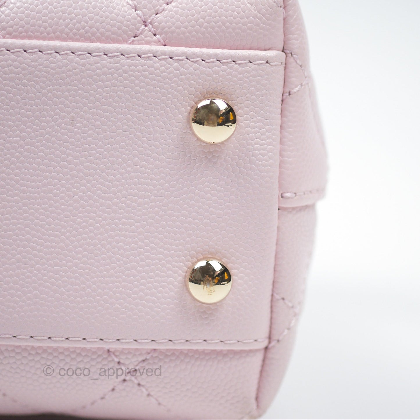 Chanel Small Coco Handle Light Pink Caviar Gold Hardware