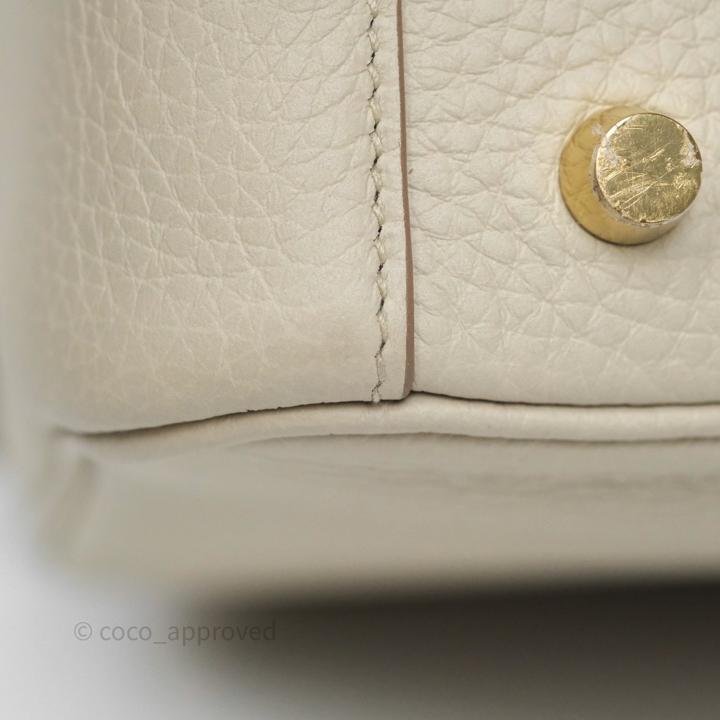 Hermès Lindy 26 Beton 8L Clemence Gold Hardware