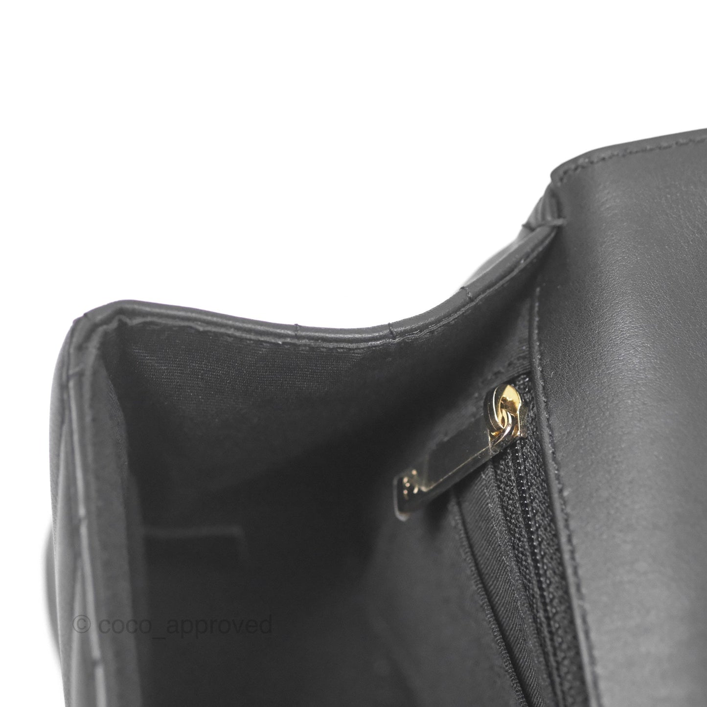 Chanel Small Statement Chevron Flap Bag Black Gold Hardware