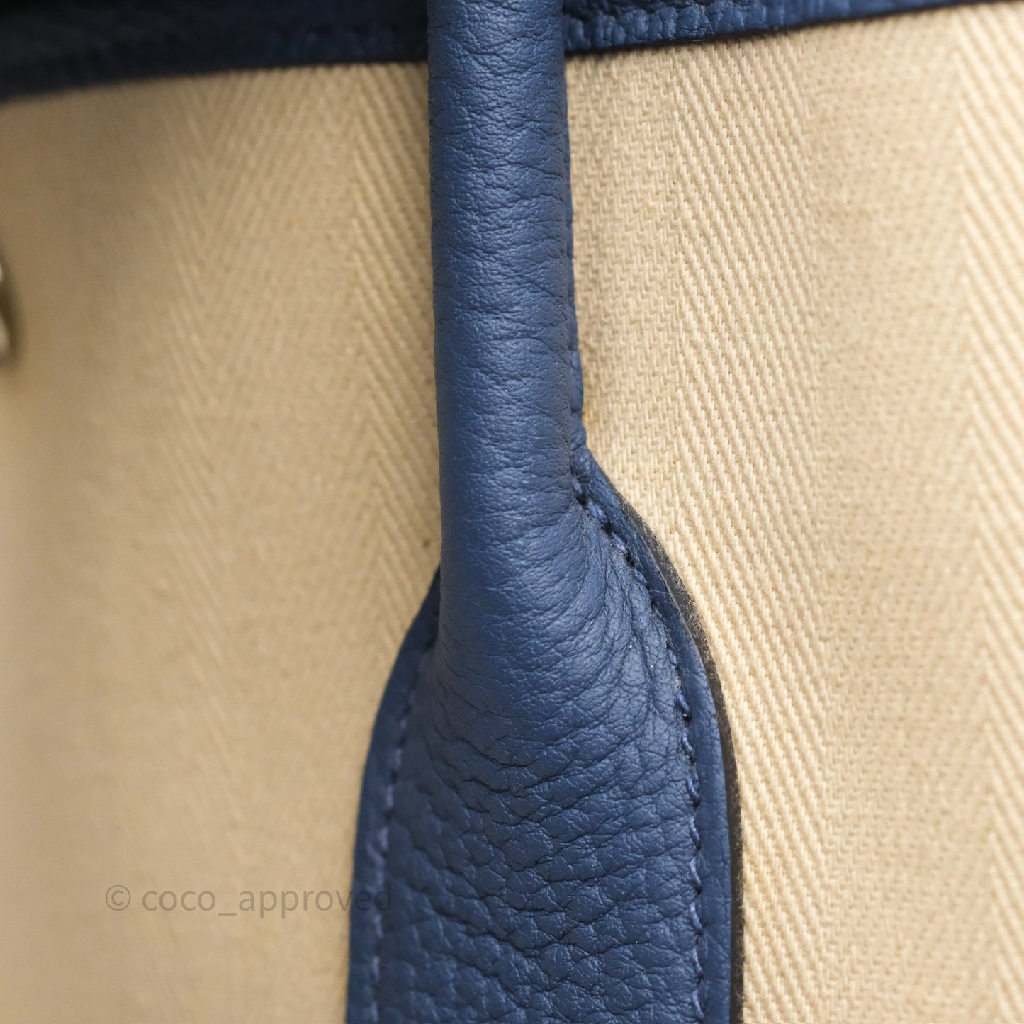 Hermès Garden Party 36 Toile Natural Canvas Blue