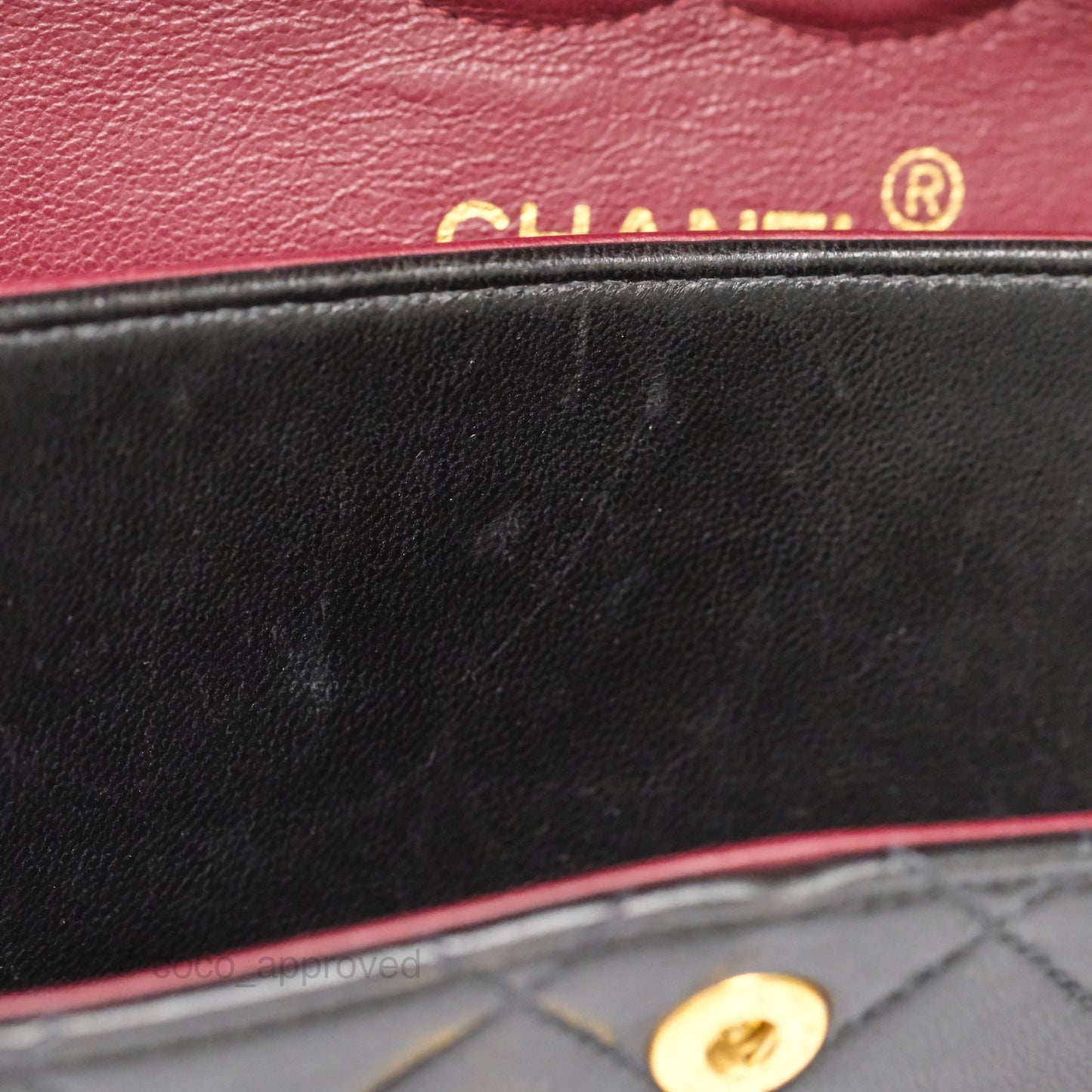 Chanel Vintage Small Classic Flap Black Lambskin 24K Gold Hardware
