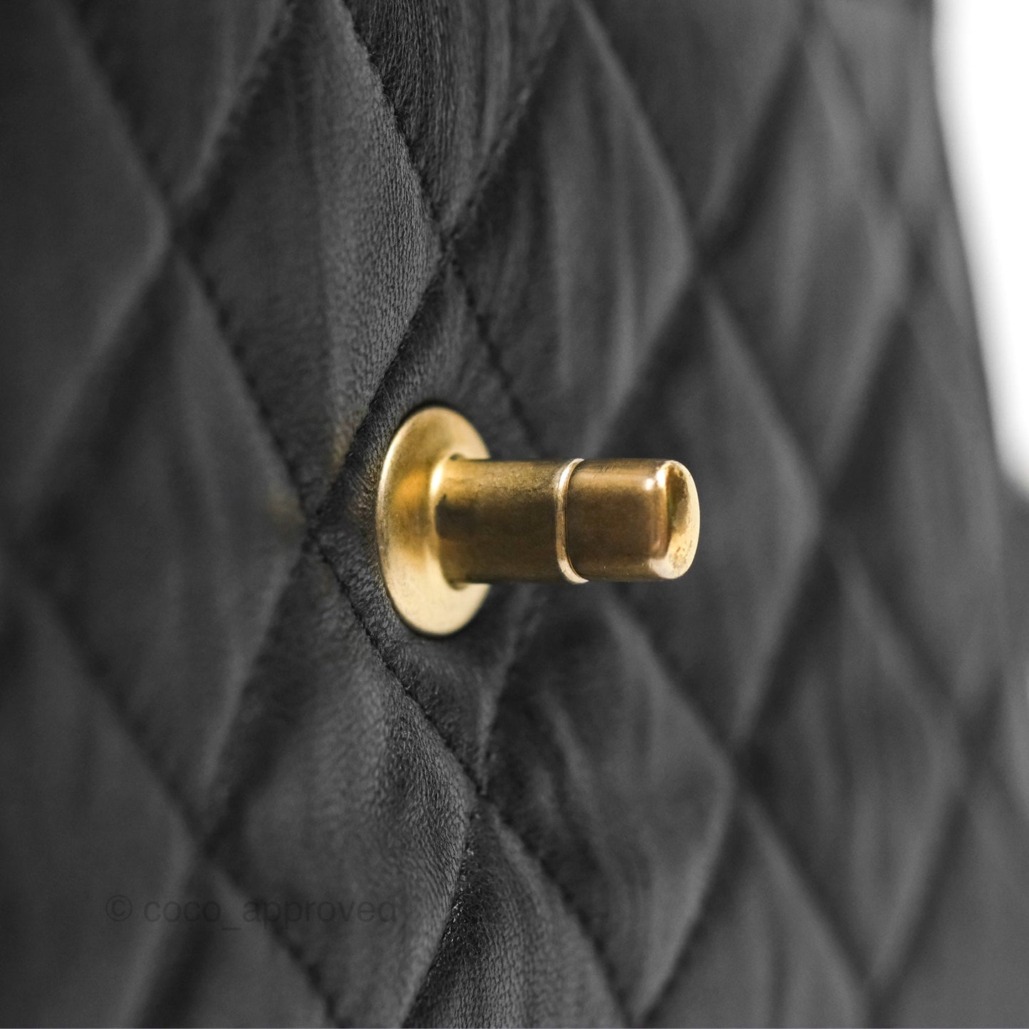 Chanel Mini Wrapped Handle Flap Bag Black Crumpled Lambskin Aged Gold Hardware 21S