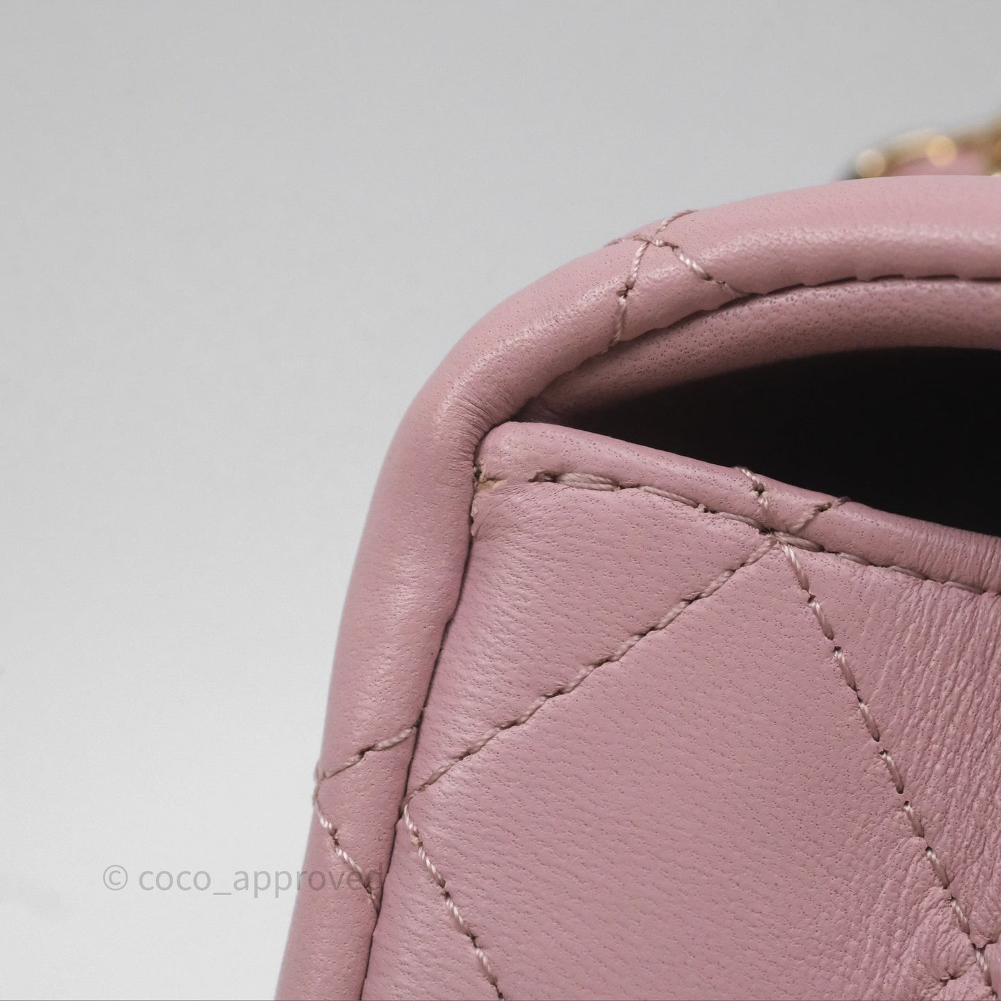 Chanel Top Handle Mini Rectangular Flap Lilac Pink Lambskin Gold Hardware