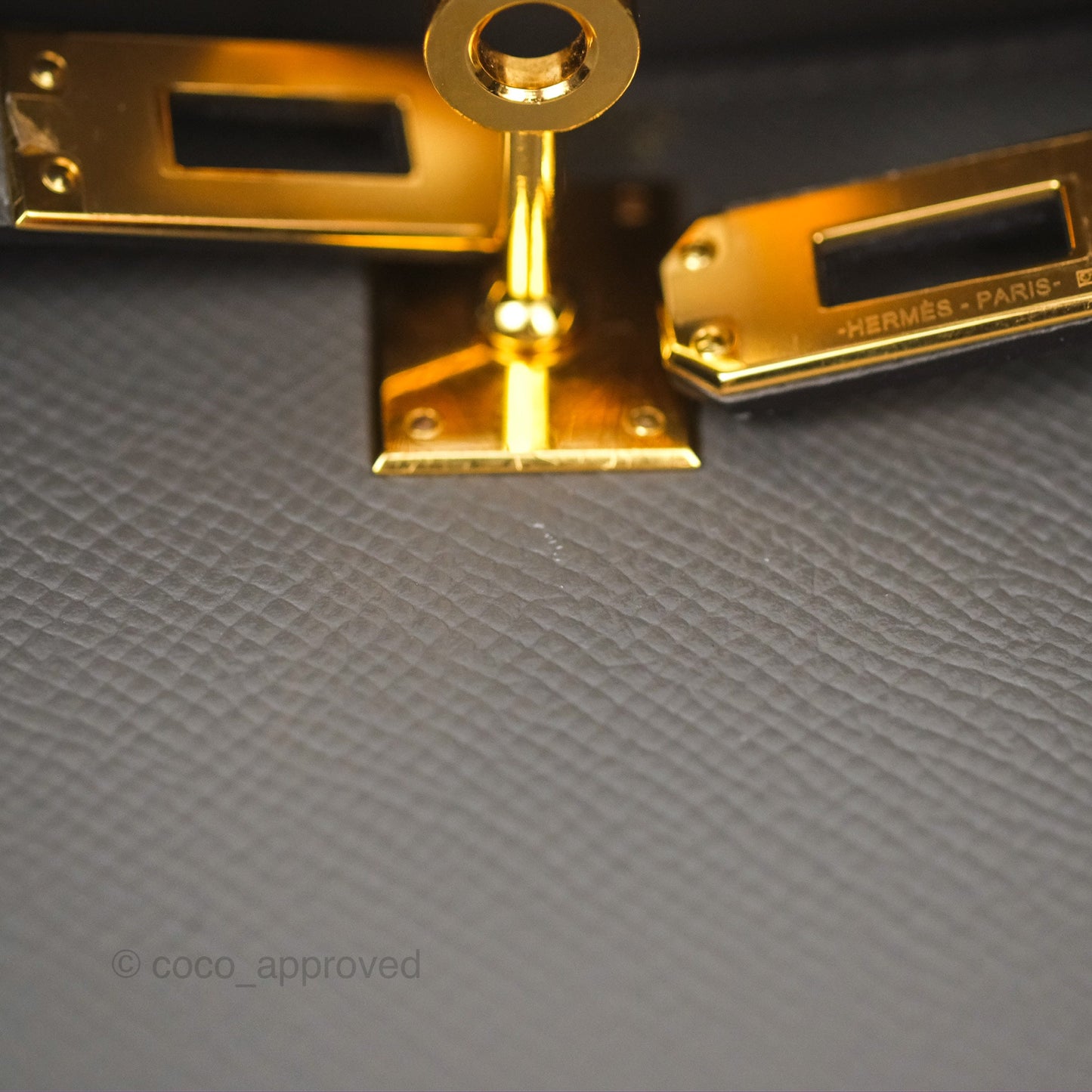 Hermès Mini Kelly II Gris Meyer 0L Epsom Gold Hardware
