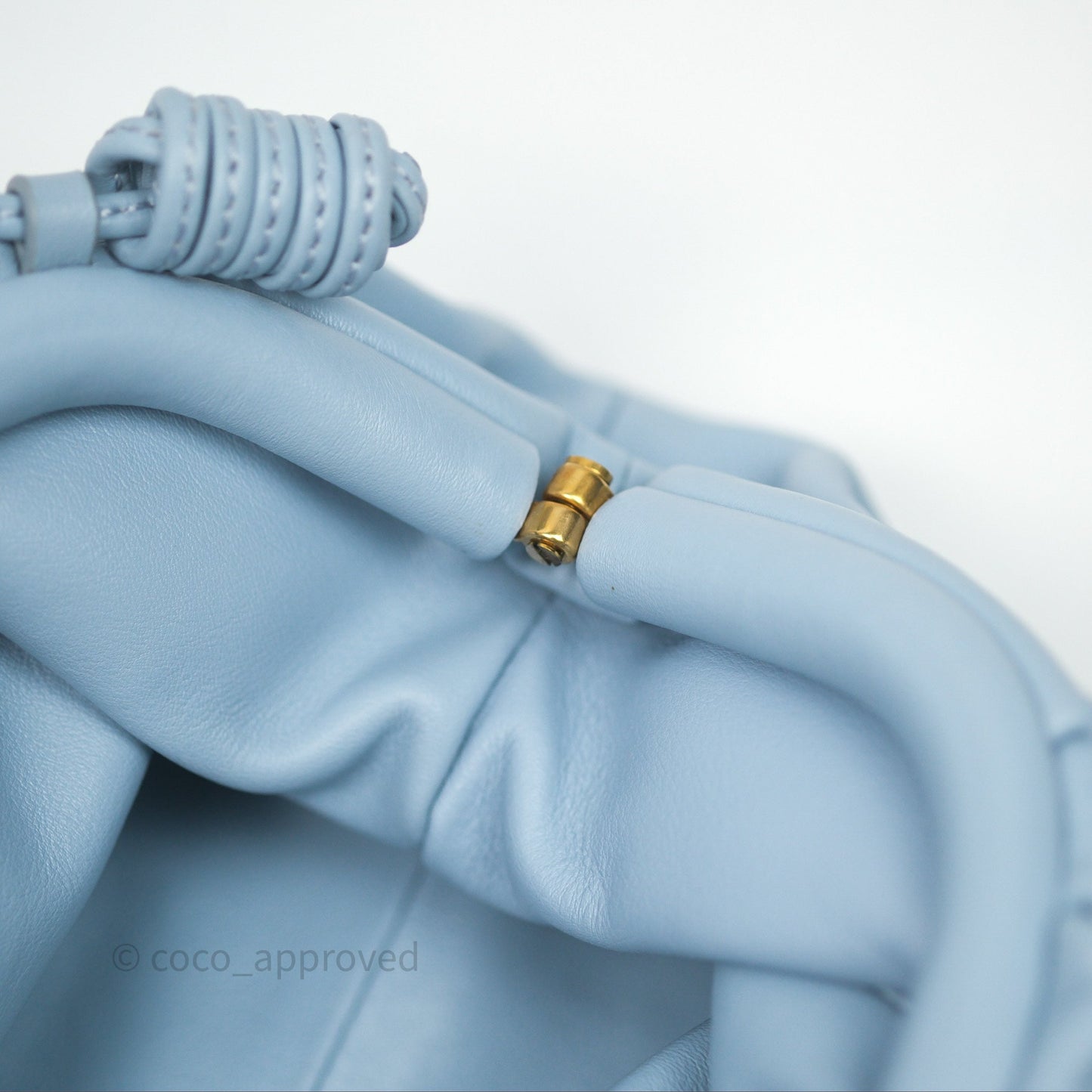 Bottega Veneta The Mini Pouch Ice Blue Calfskin