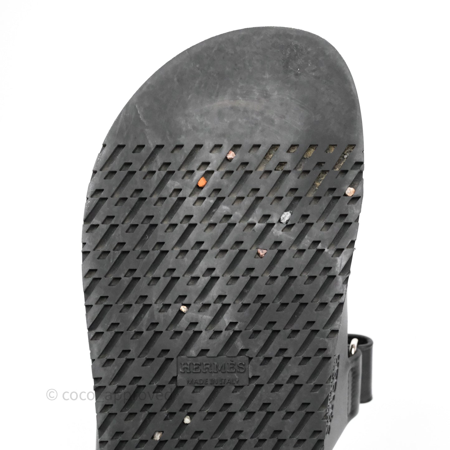 Hermès Chypre Sandal Calfskin Black Size 39