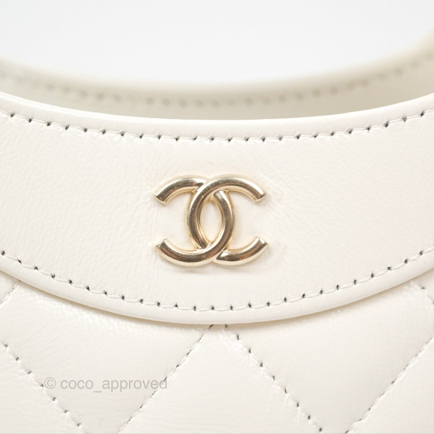 Chanel Nano 31 White Shiny Calfskin Gold Hardware
