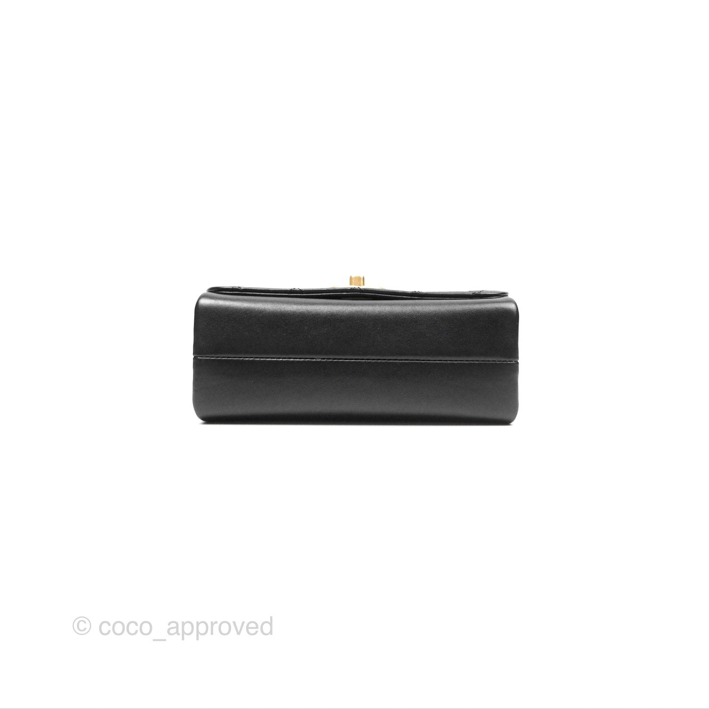 Chanel Pearl Chain Bag Black Calfskin Aged Gold Hardware