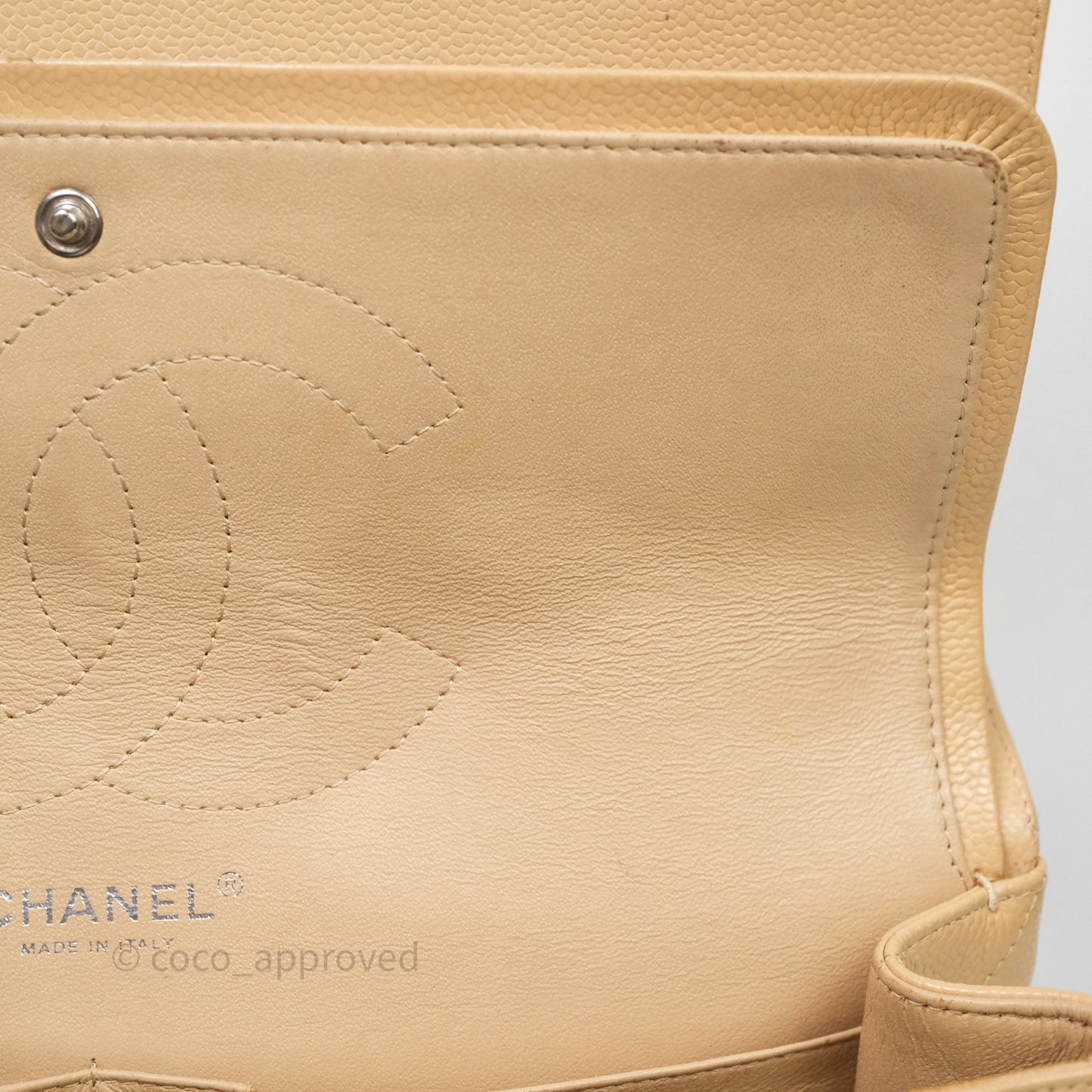Chanel Jumbo Double Flap Beige Caviar Silver Hardware⁣⁣