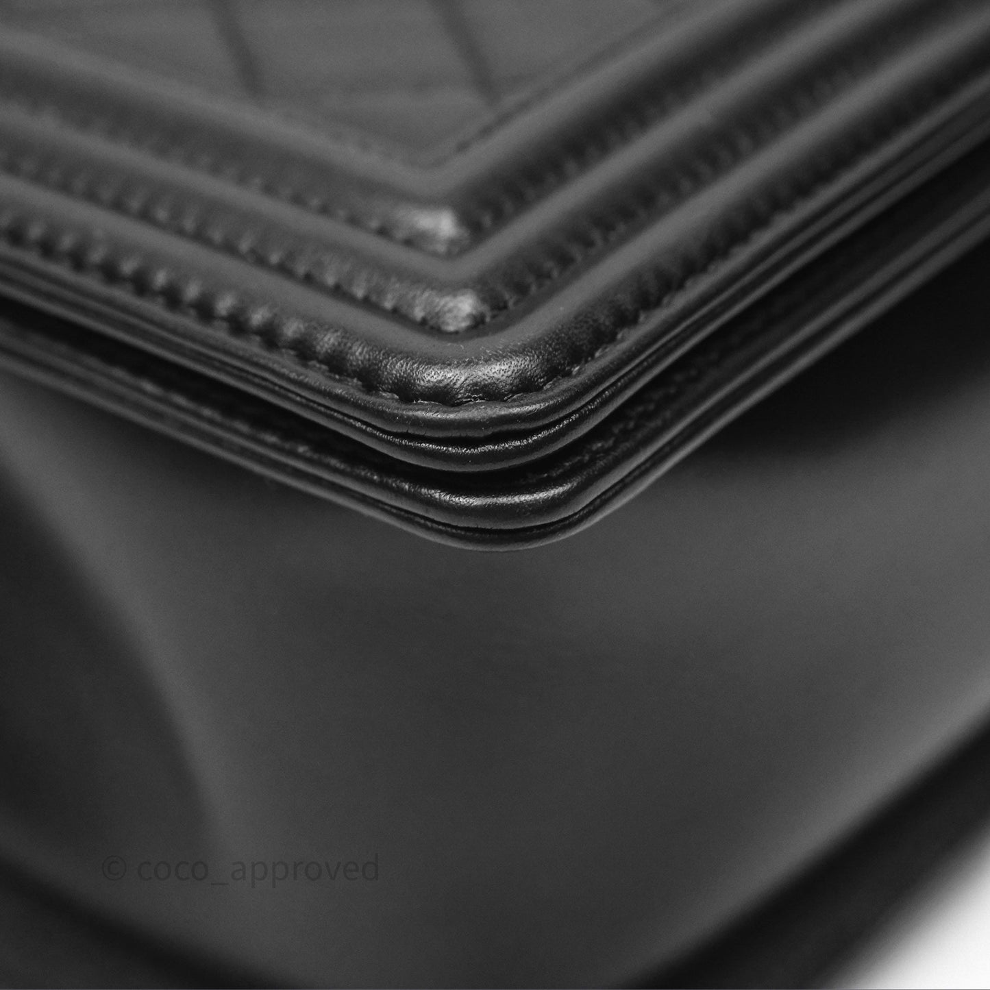 Chanel Quilted Medium Boy Black Calfskin Ruthenium Hardware