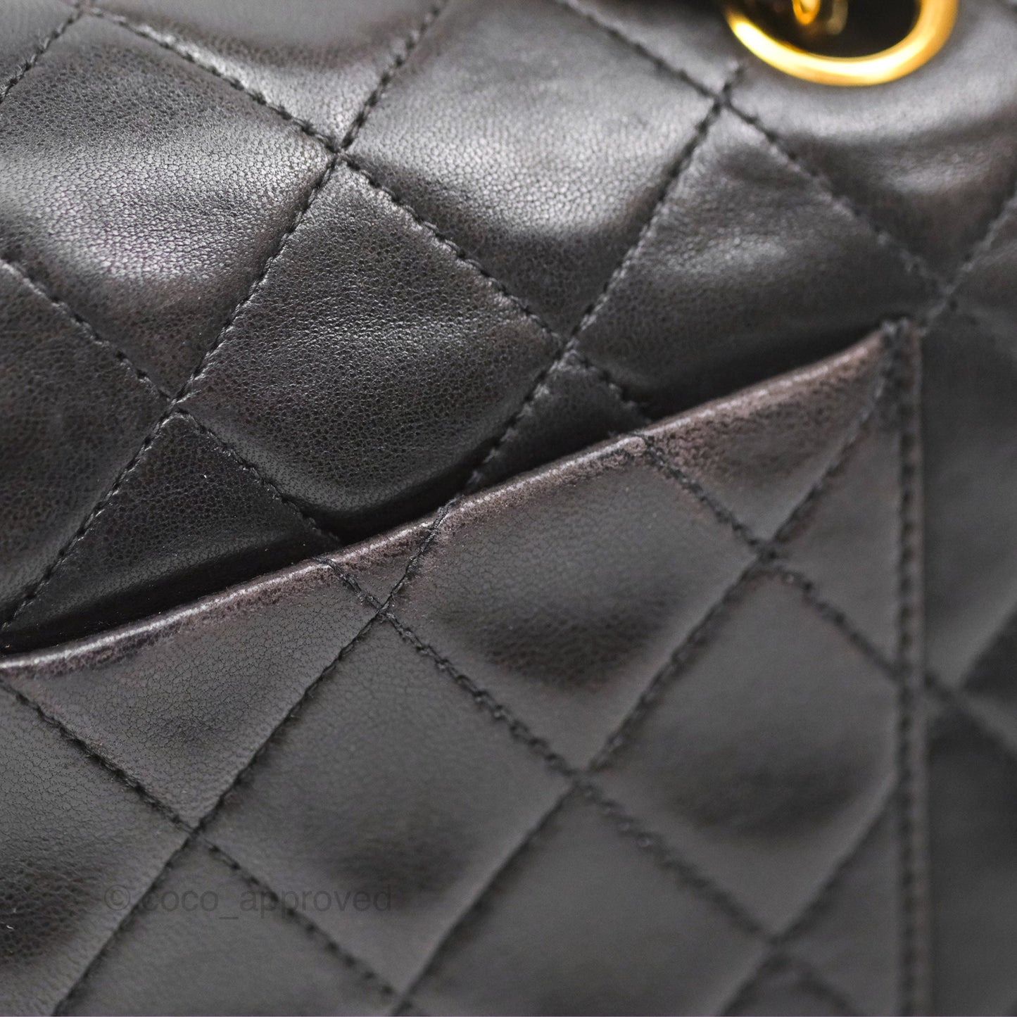 Chanel Classic Vintage Small Flap Black Lambskin 24K Gold Hardware