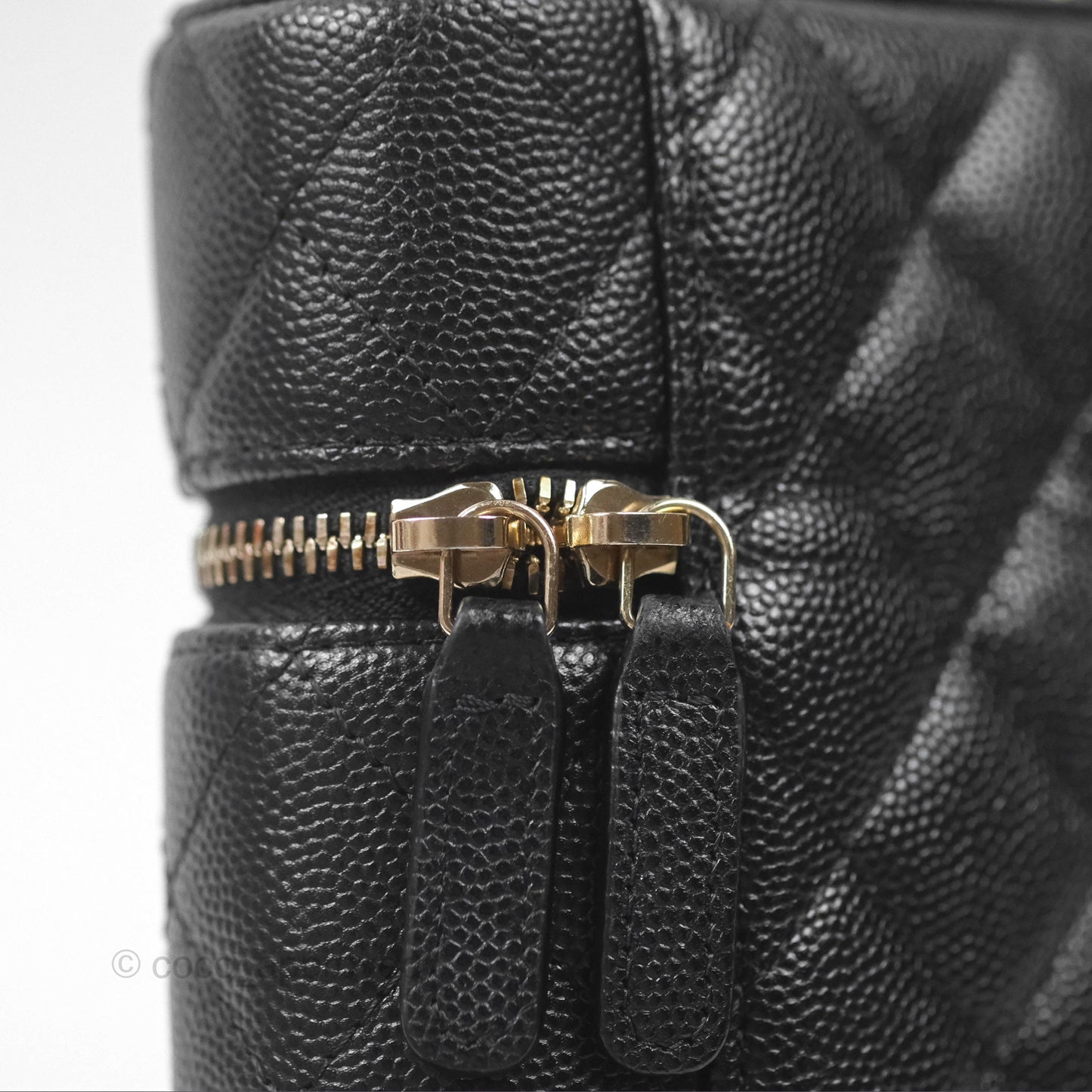 Chanel Vanity Phone Holder With Chain Black Caviar Gold Hardware