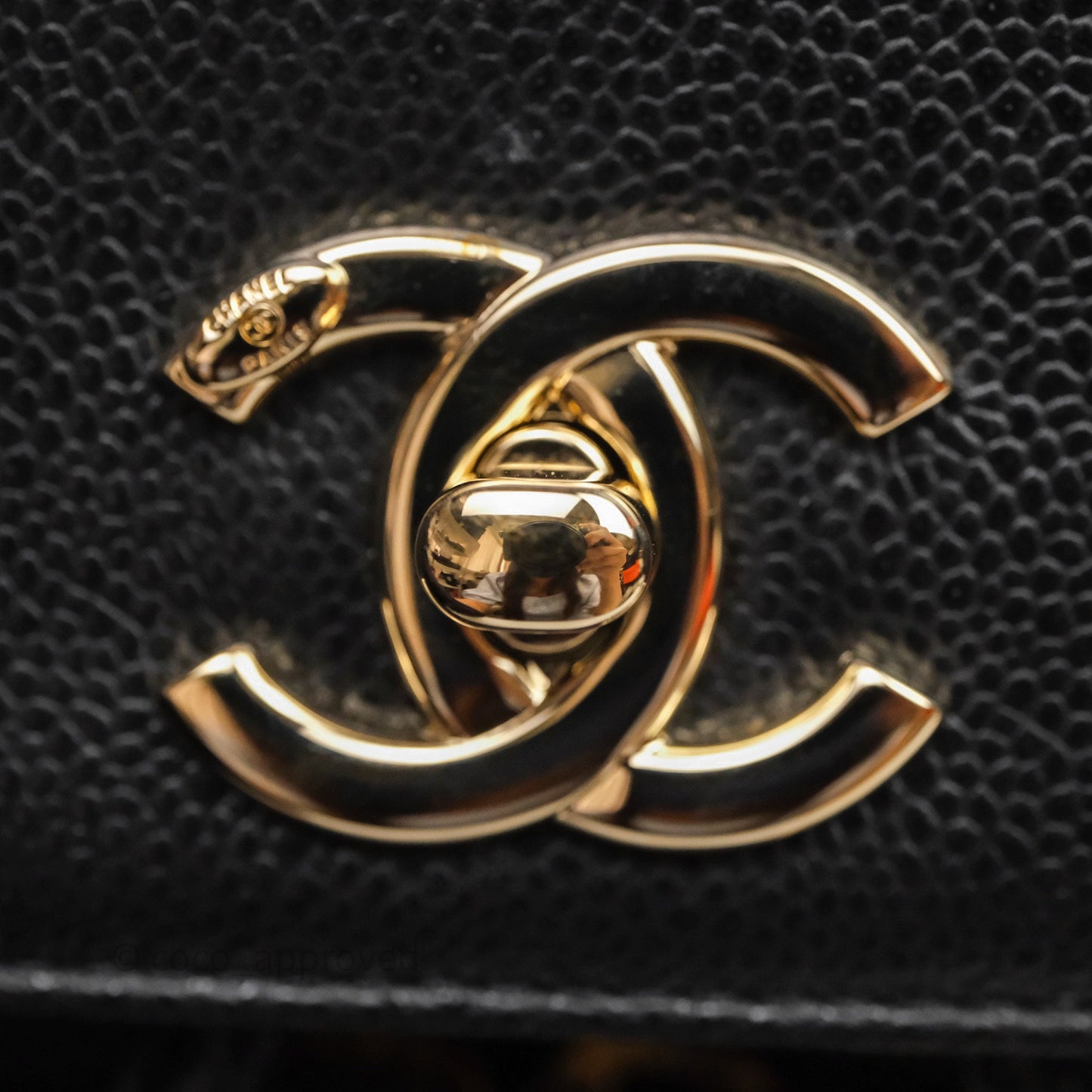 Chanel Quilted Business Affinity Backpack Black Caviar Light Gold Hardware