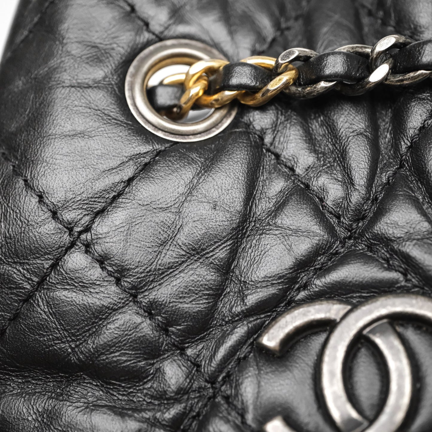 Chanel Small Gabrielle Backpack Black Aged Calfskin