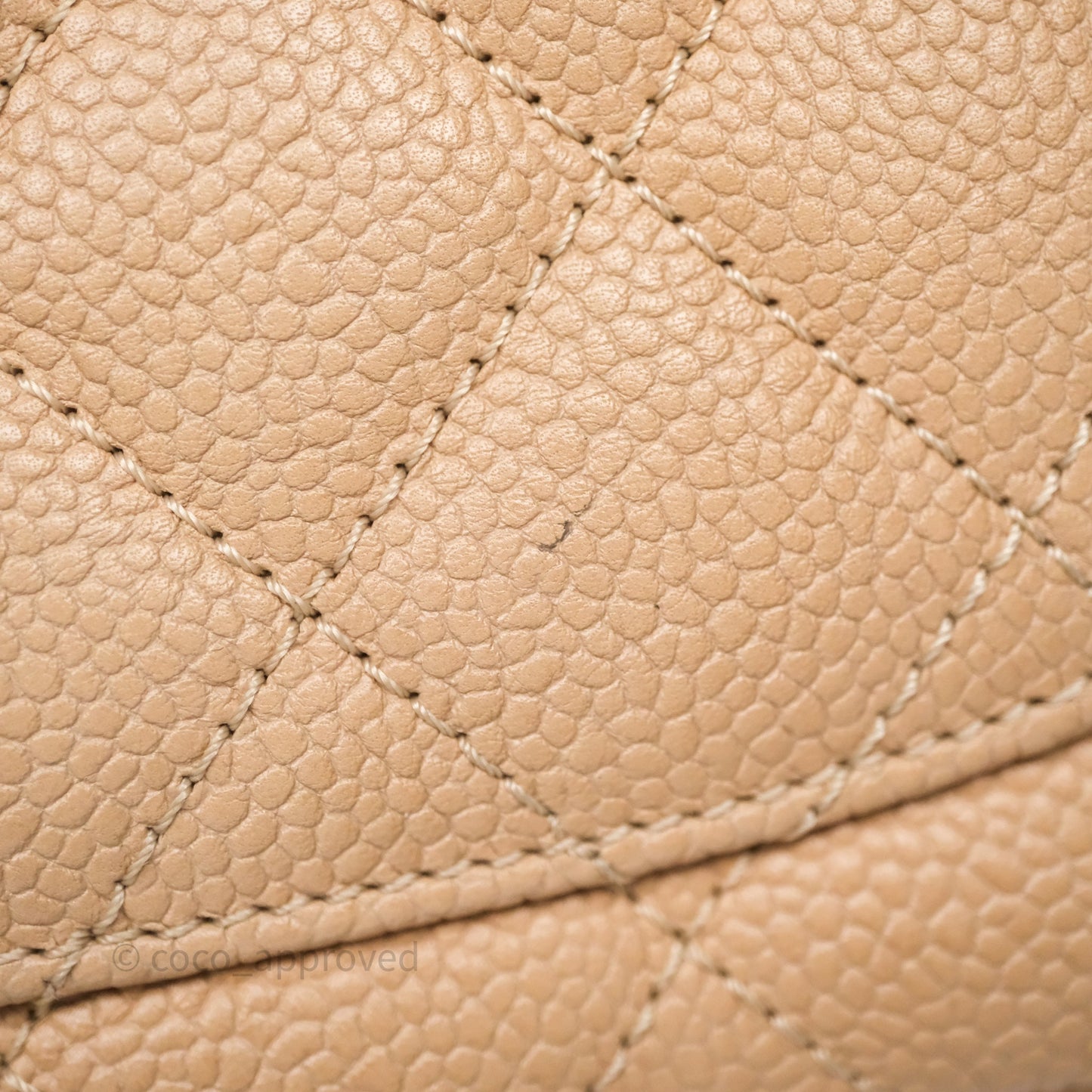 Chanel Small CC Filigree Flap Quilted Beige Black Caviar