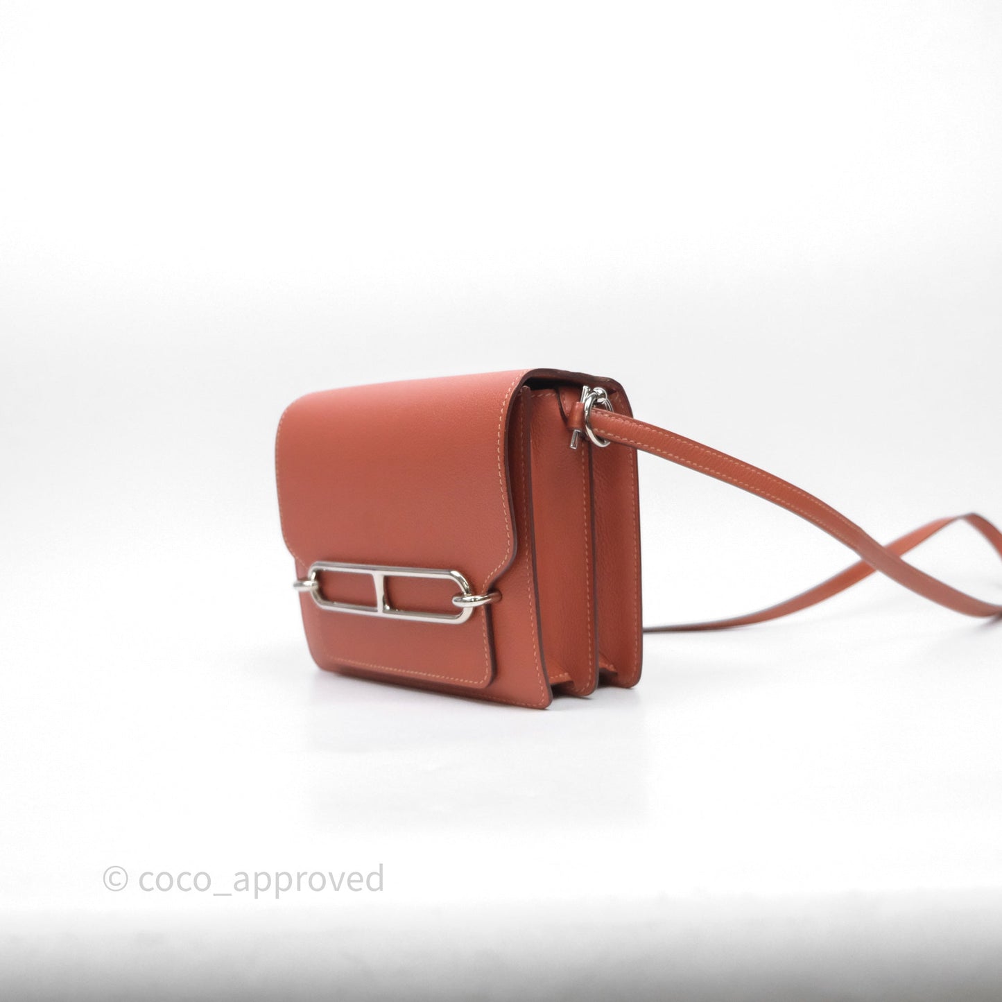 Hermès Roulis Mini 18 Evercolor AH Brush/ Rose Jaipur T5 Palladium Hardware