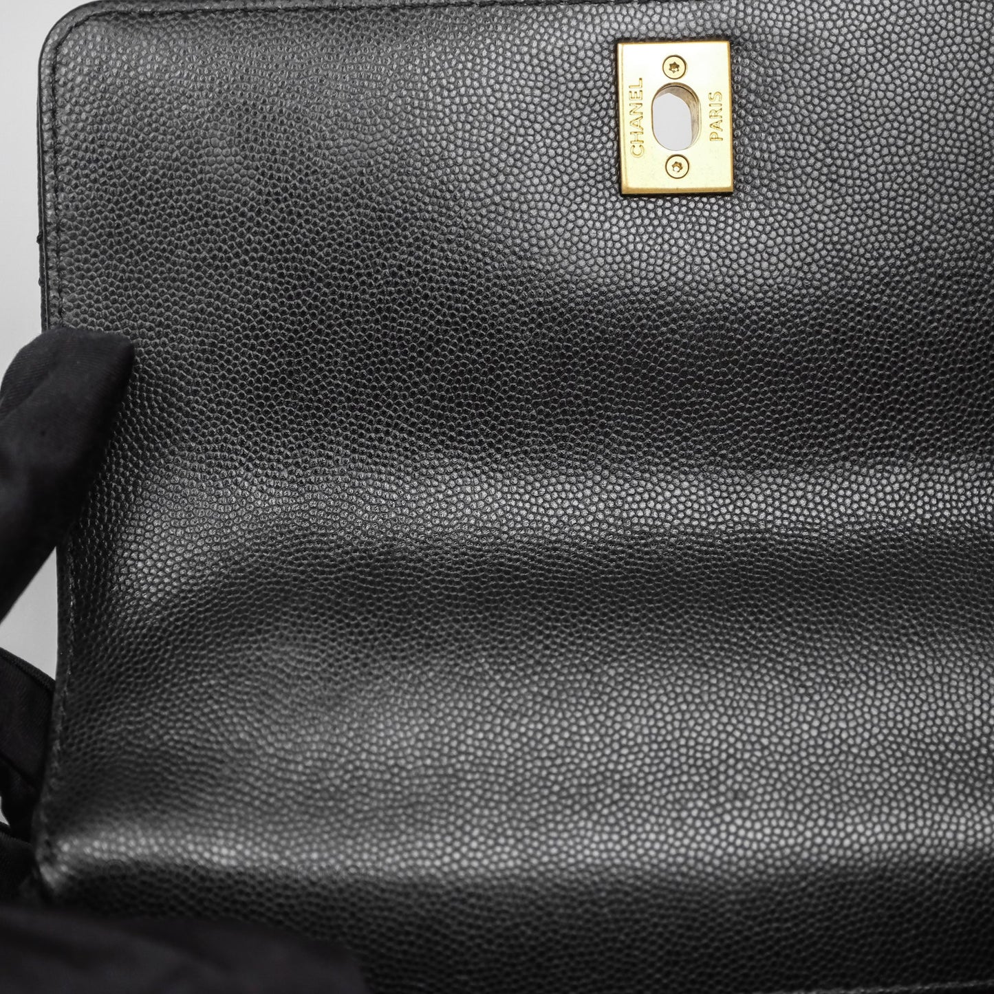 Chanel Small Coco Handle Black Caviar Aged Gold Hardware Braided Handle