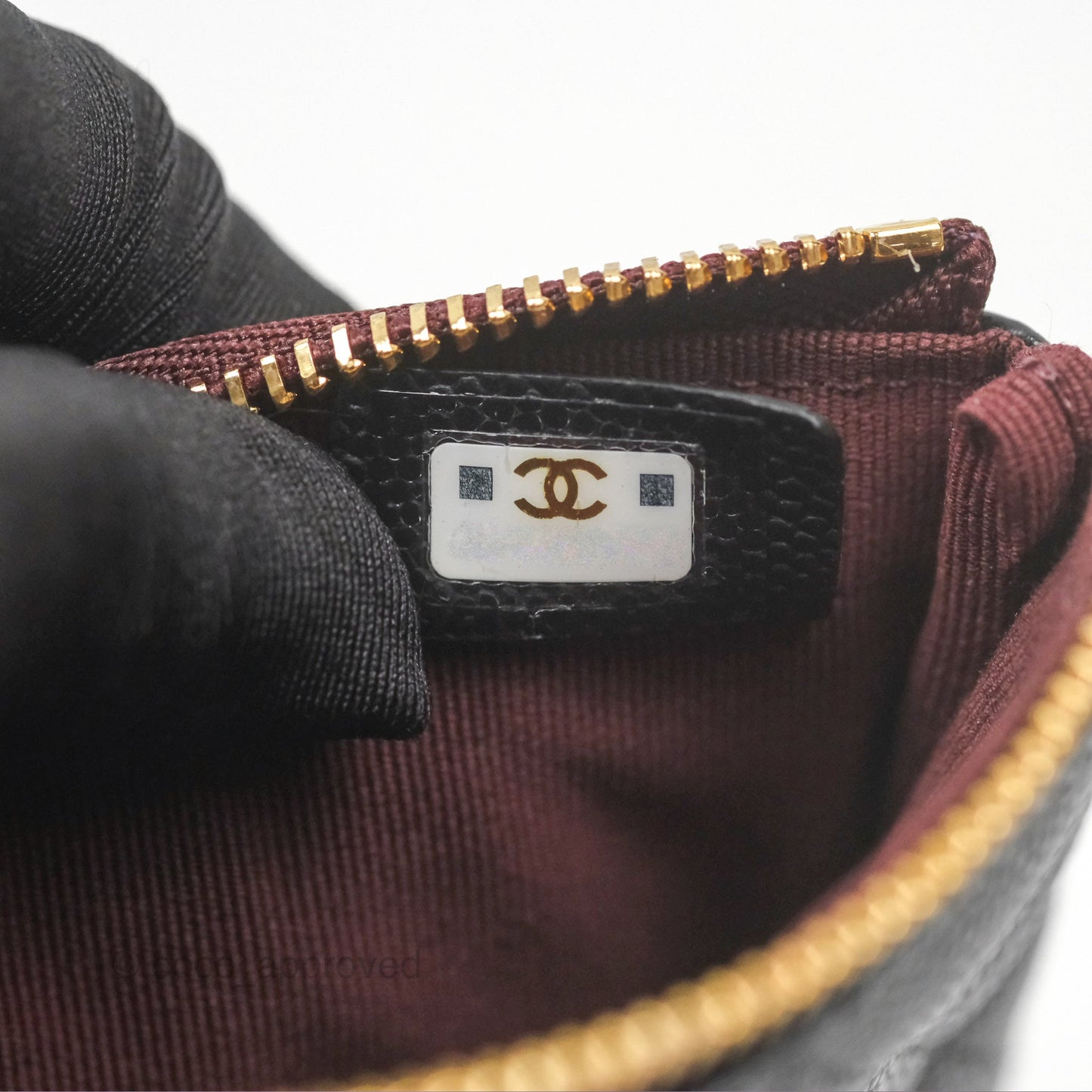 Chanel Quilted Mini O Case Black Caviar Gold Hardware
