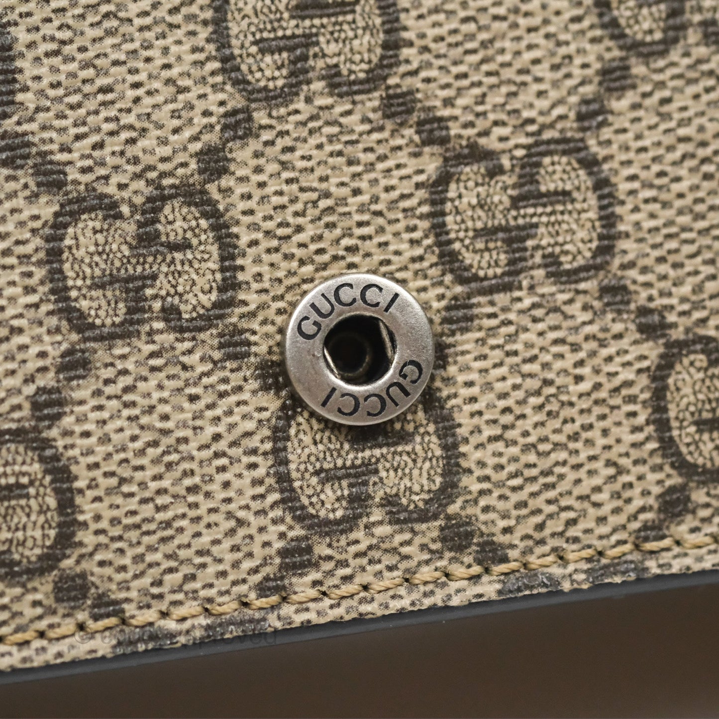 Gucci Dionysus GG Supreme Super Mini Crossbody Bag Ruthenium Hardware