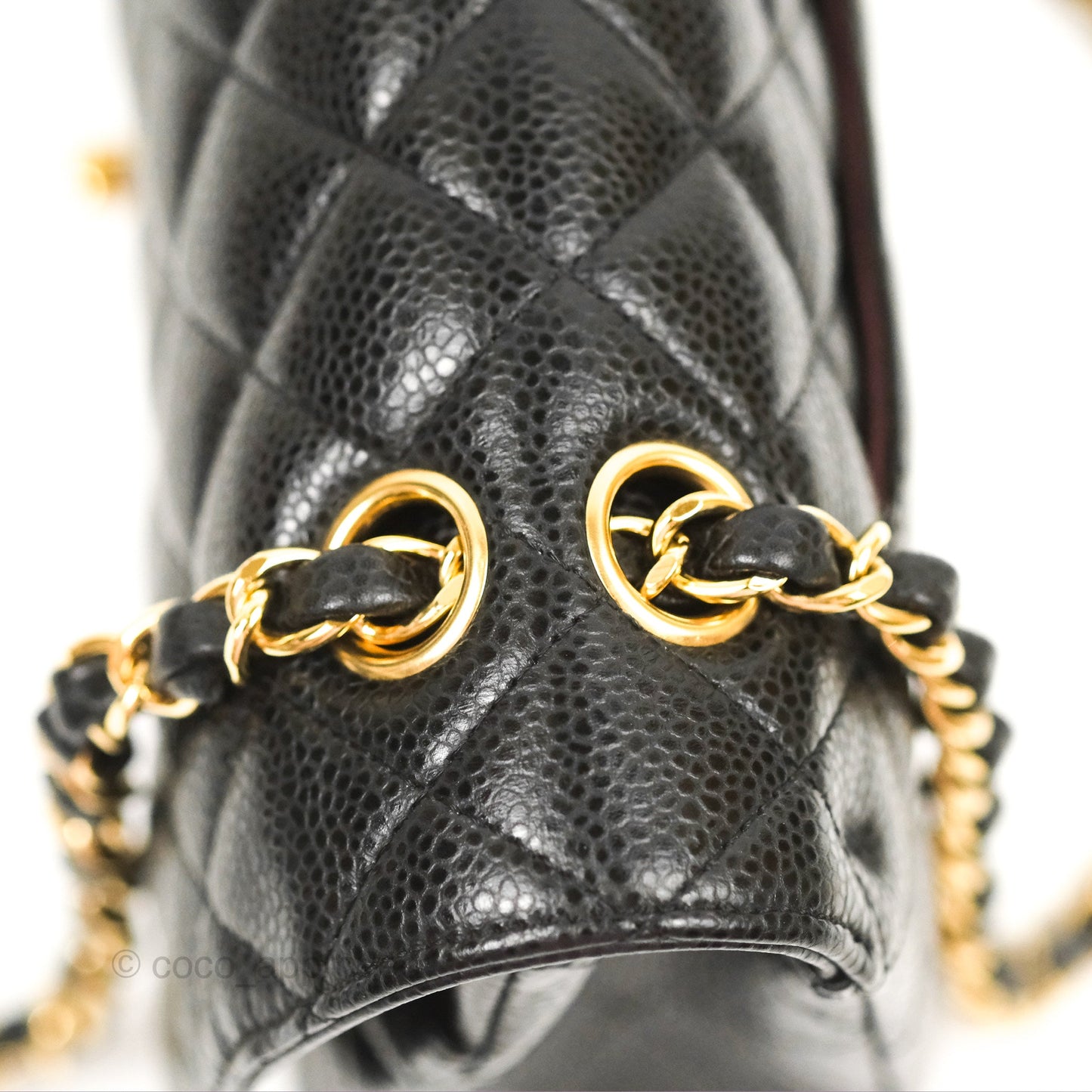 Chanel Classic M/L Medium Flap Quilted Black Caviar Gold Hardware