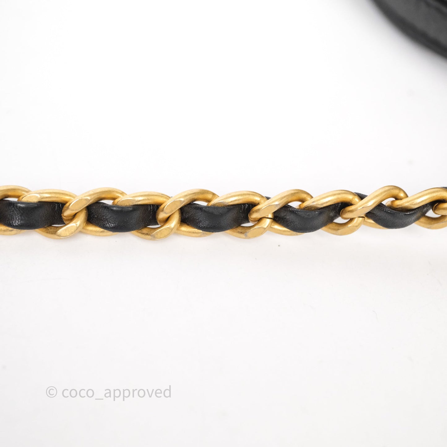 Chanel Quilted Handle Flap Bag Black Calfskin Aged Gold Hardware