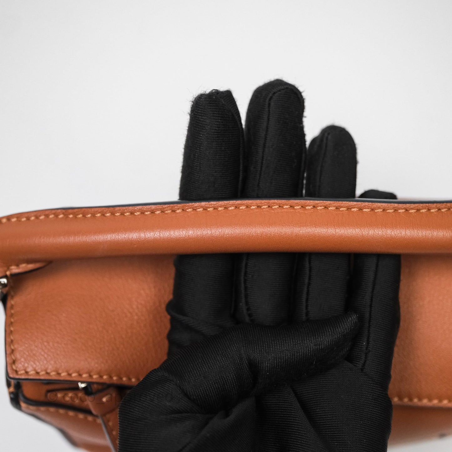 Loewe Mini Puzzle Bag Tan Calfskin Palladium Hardware
