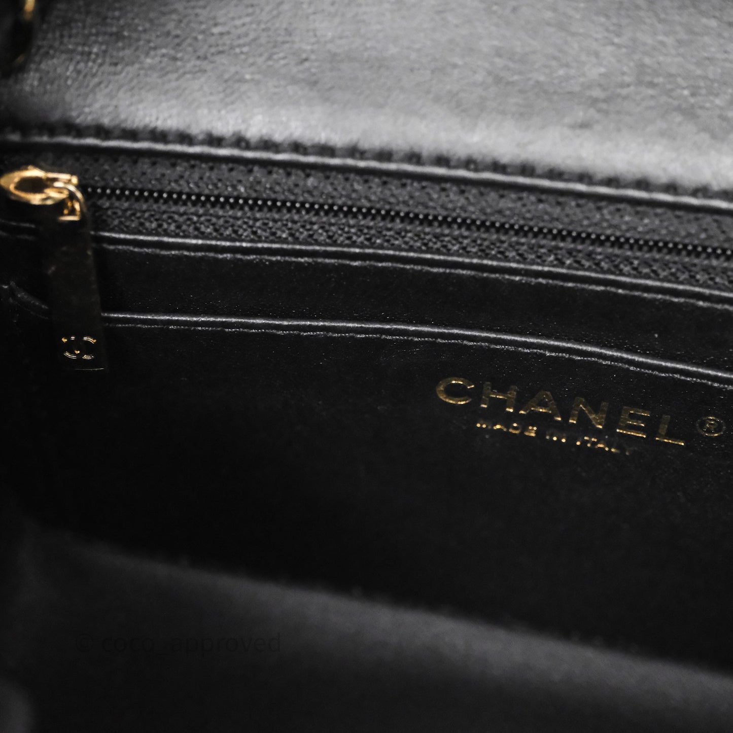 Chanel Mini Rectangular Flap Quilted Black Lambskin Gold Hardware