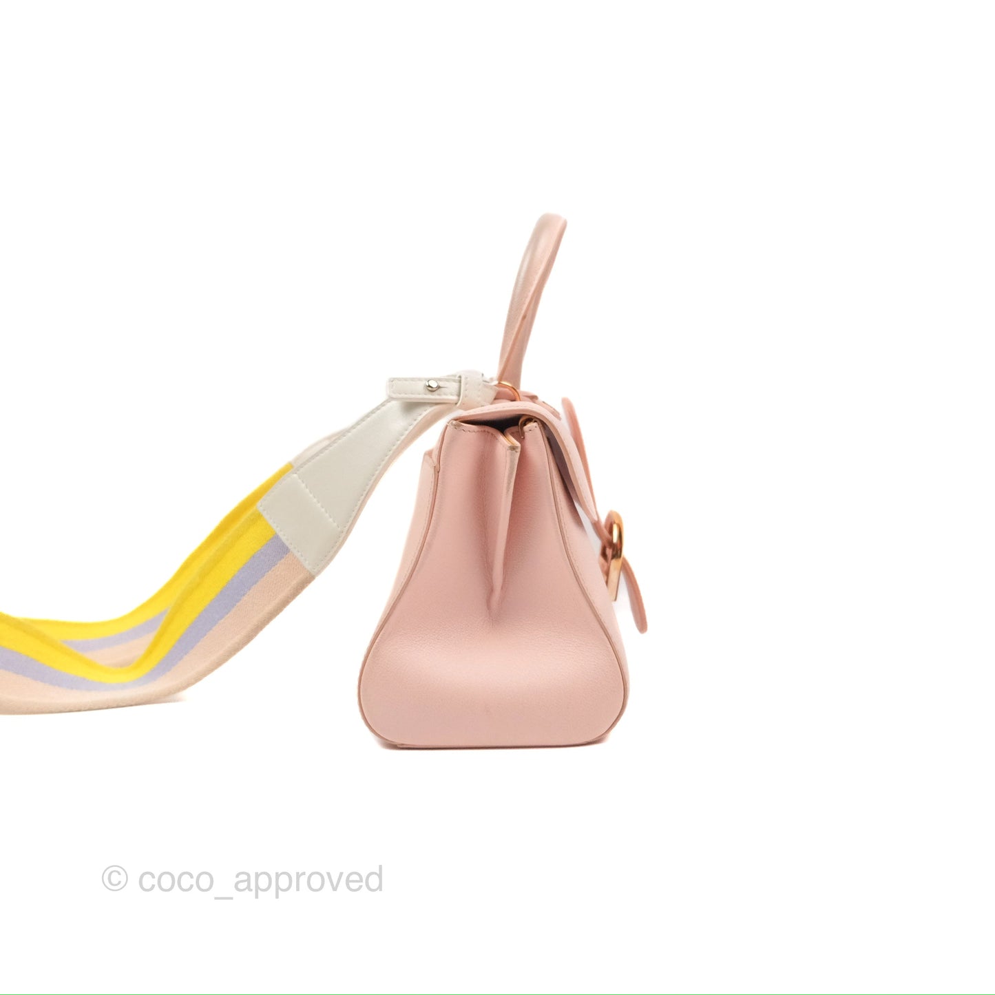 Delvaux Brillant East West Top Handle Bag Nude Pink Rose Gold Hardware