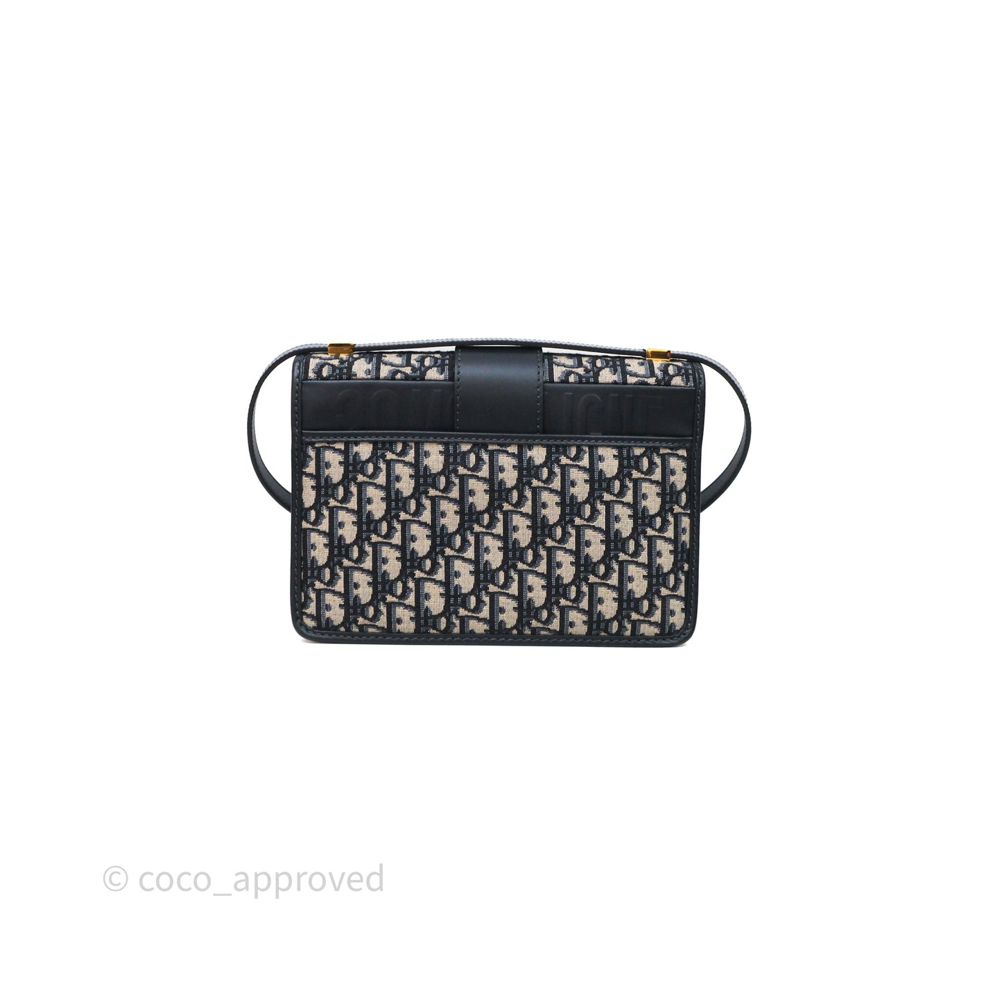 Christian Dior Small 30 Montaigne Bag Blue Dior Oblique Jacquard
