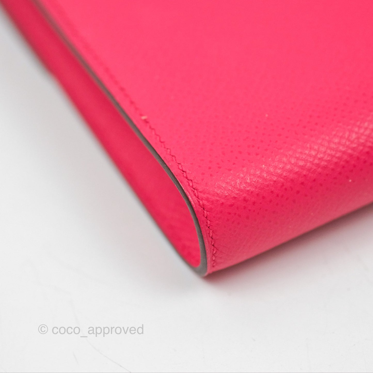 Hermès Clic 16 Wallet On Chain Rose Extreme Epsom Palladium Hardware
