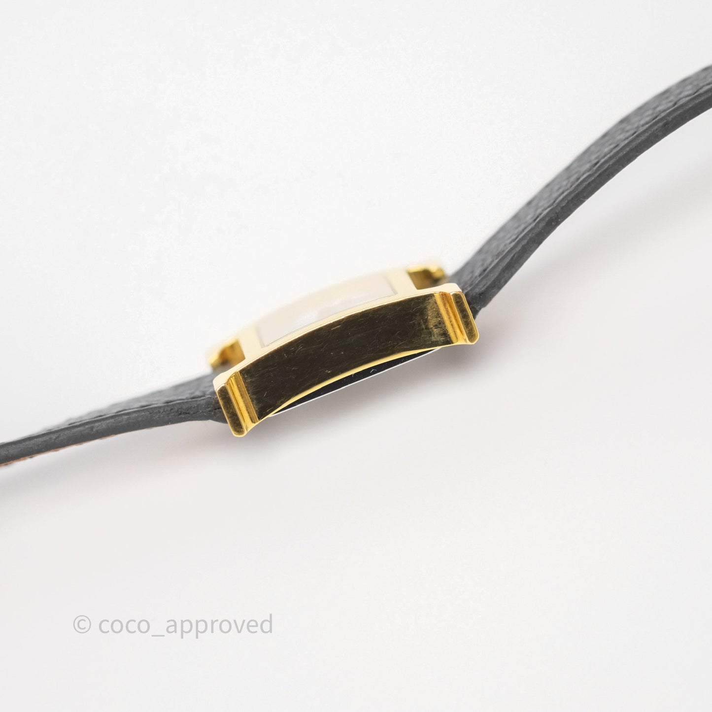 Hermès Heure H TPM Watch Black & Gold Epsom Gold Hardware