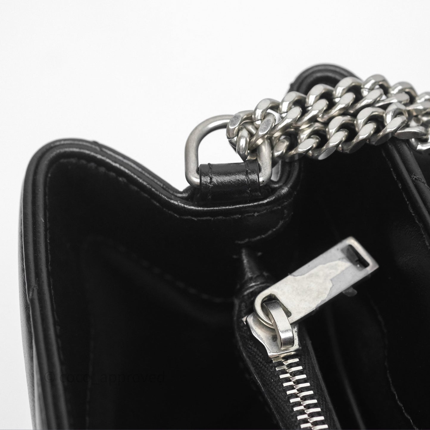 Saint Laurent Loulou Small Flap Bag Black Silver Hardware