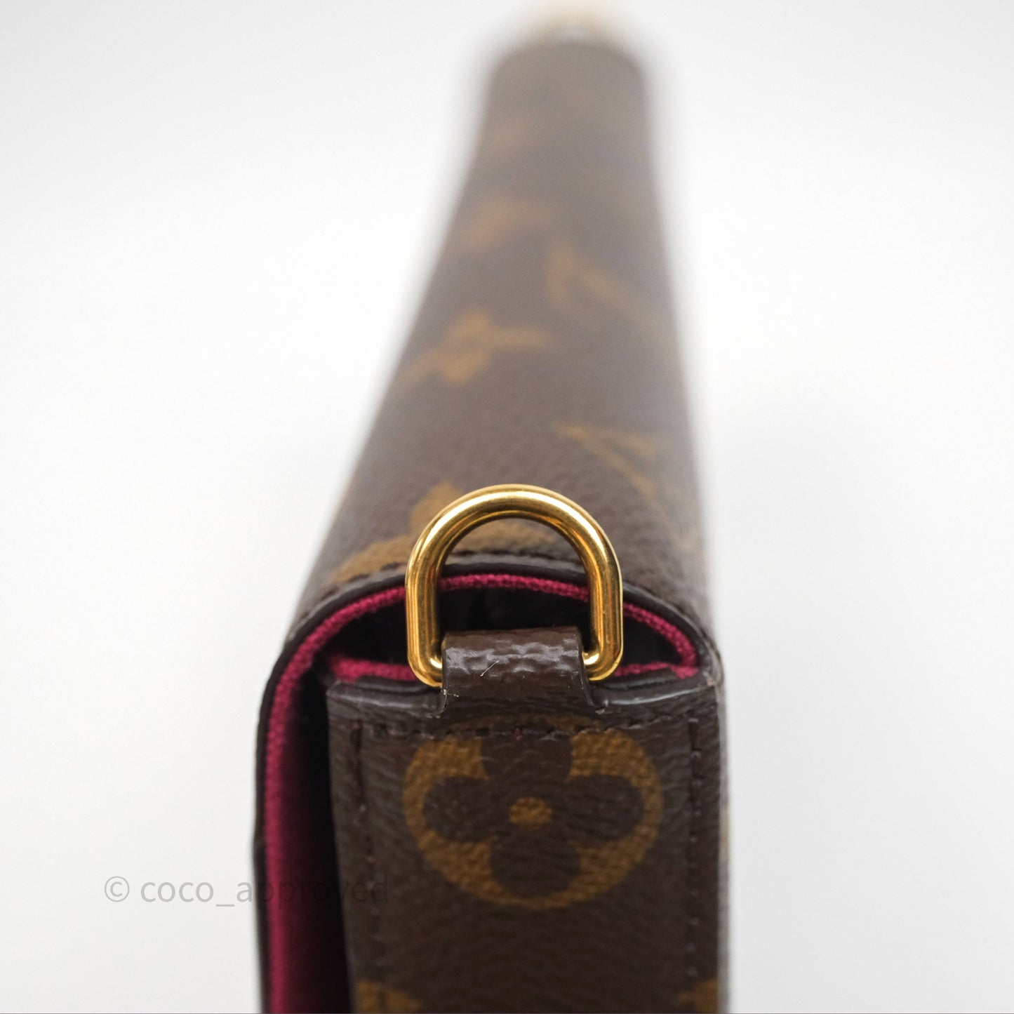 Louis Vuitton Félicie Pochette Clutch Monogram Canvas Gold Hardware