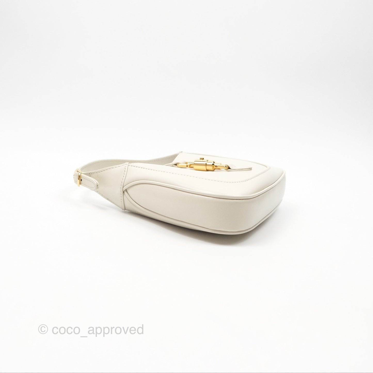 Gucci Jackie 1961 White Mini Shoulder Bag Gold Hardware