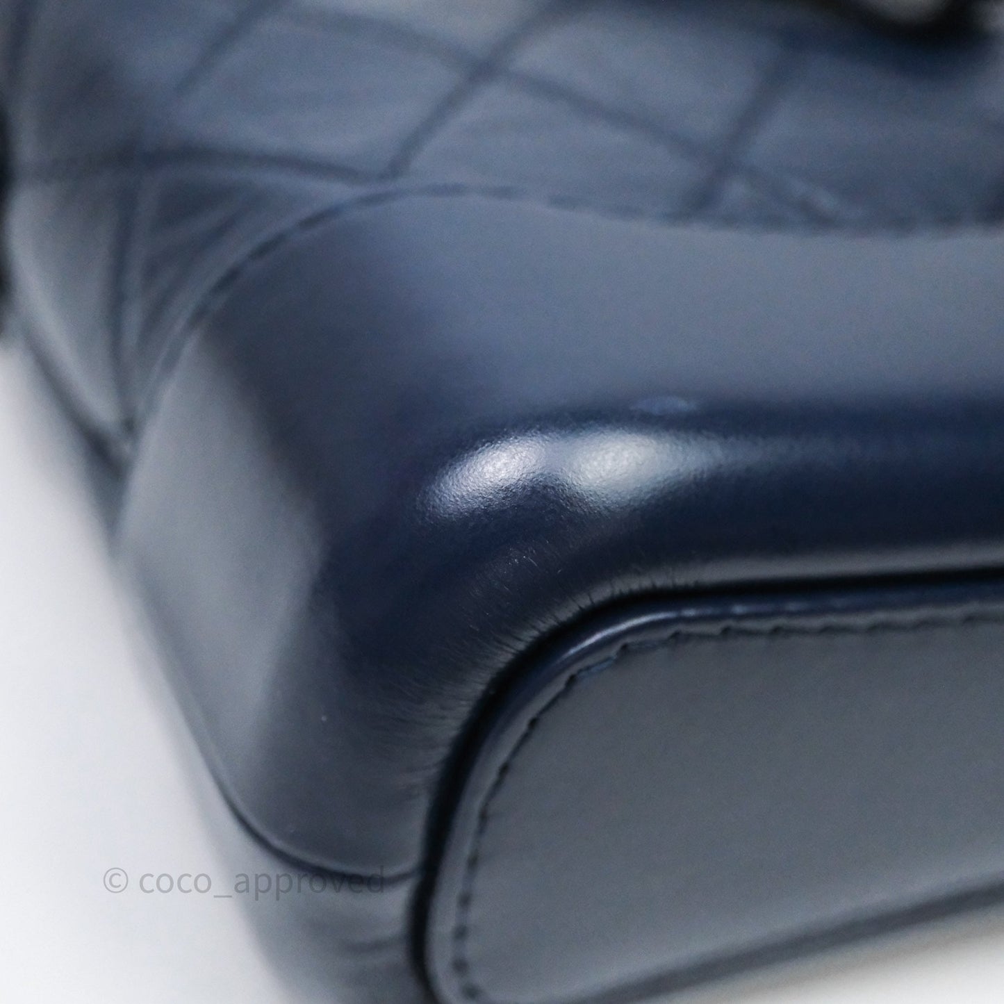 Chanel Quilted Small Gabrielle Hobo Navy Aged Calfskin Mixed Hardware