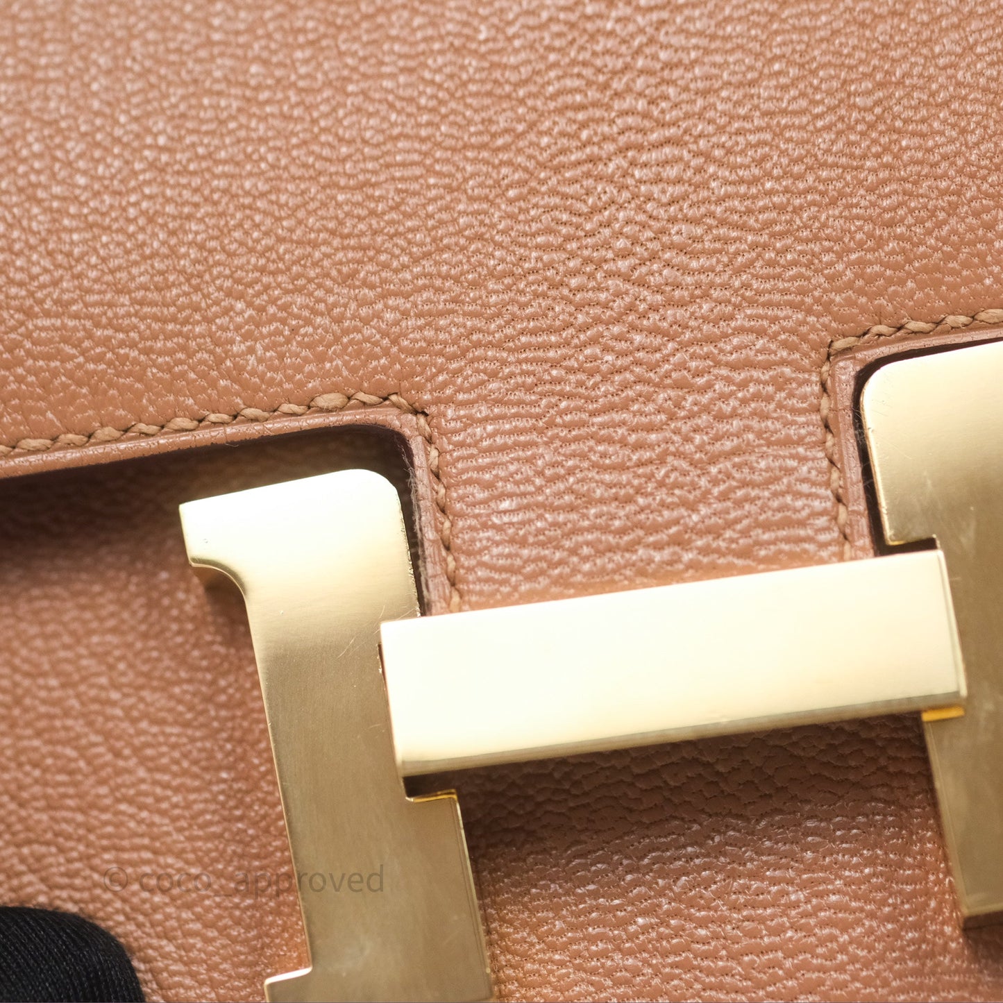 Hermès Constance Mini Quebracho Chevre Gold Hardware