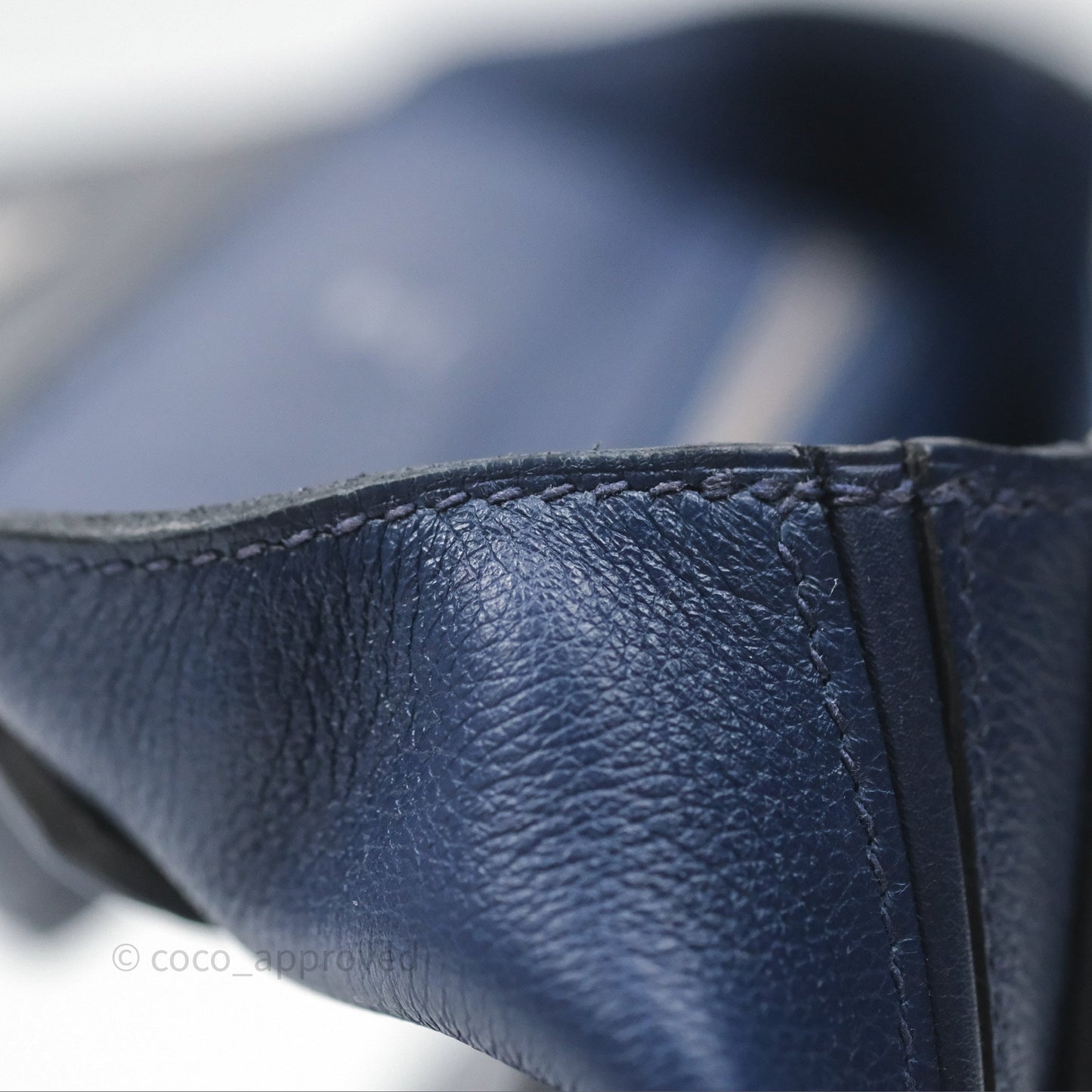 Hermès 24/24 21 Mini Bleu Saphir 73/ Bleu Indigo 76/ Bleu France 71 Evercolor/ Swift Palladium Hardware