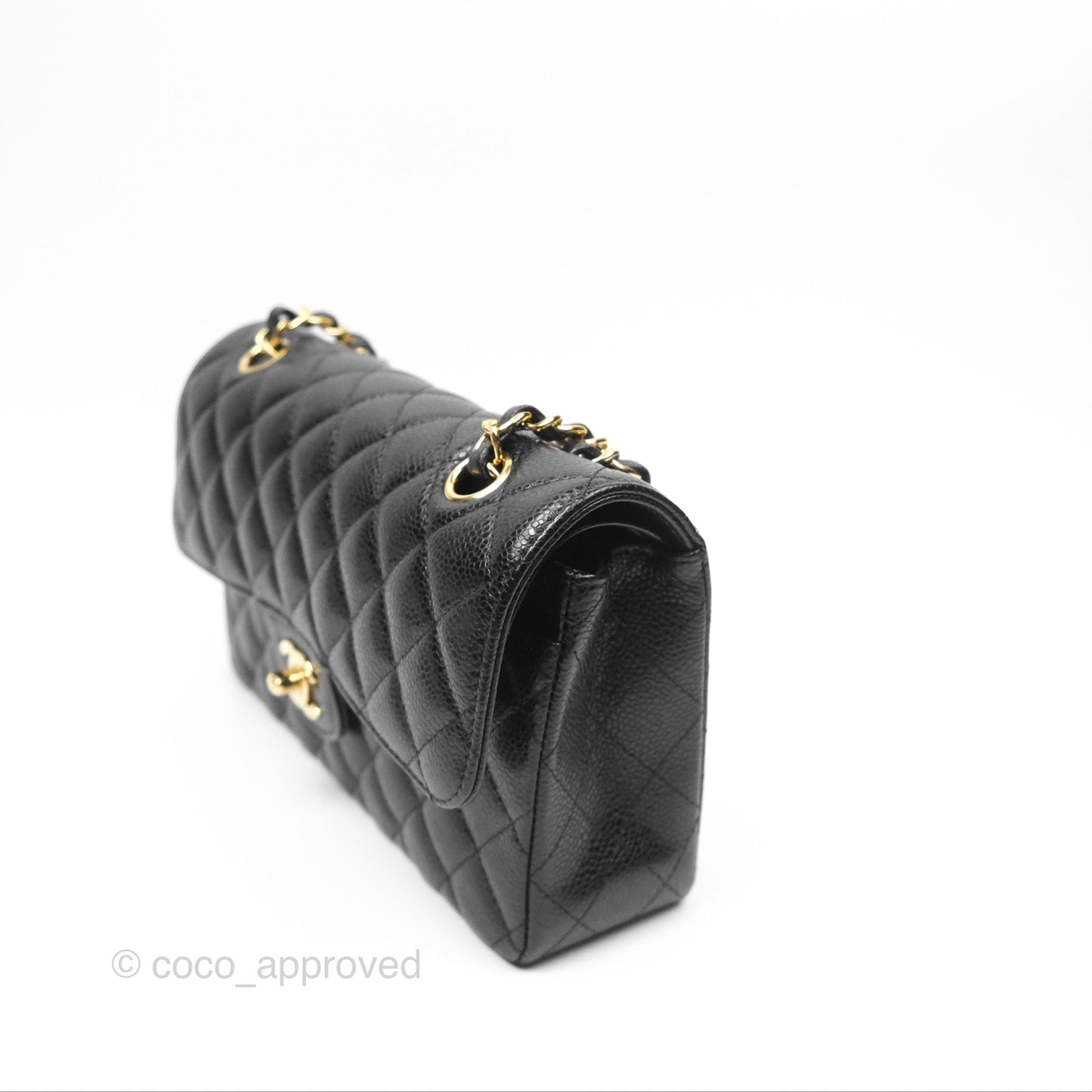 Chanel Small Classic Flap Quilted Black Caviar Gold Hardware