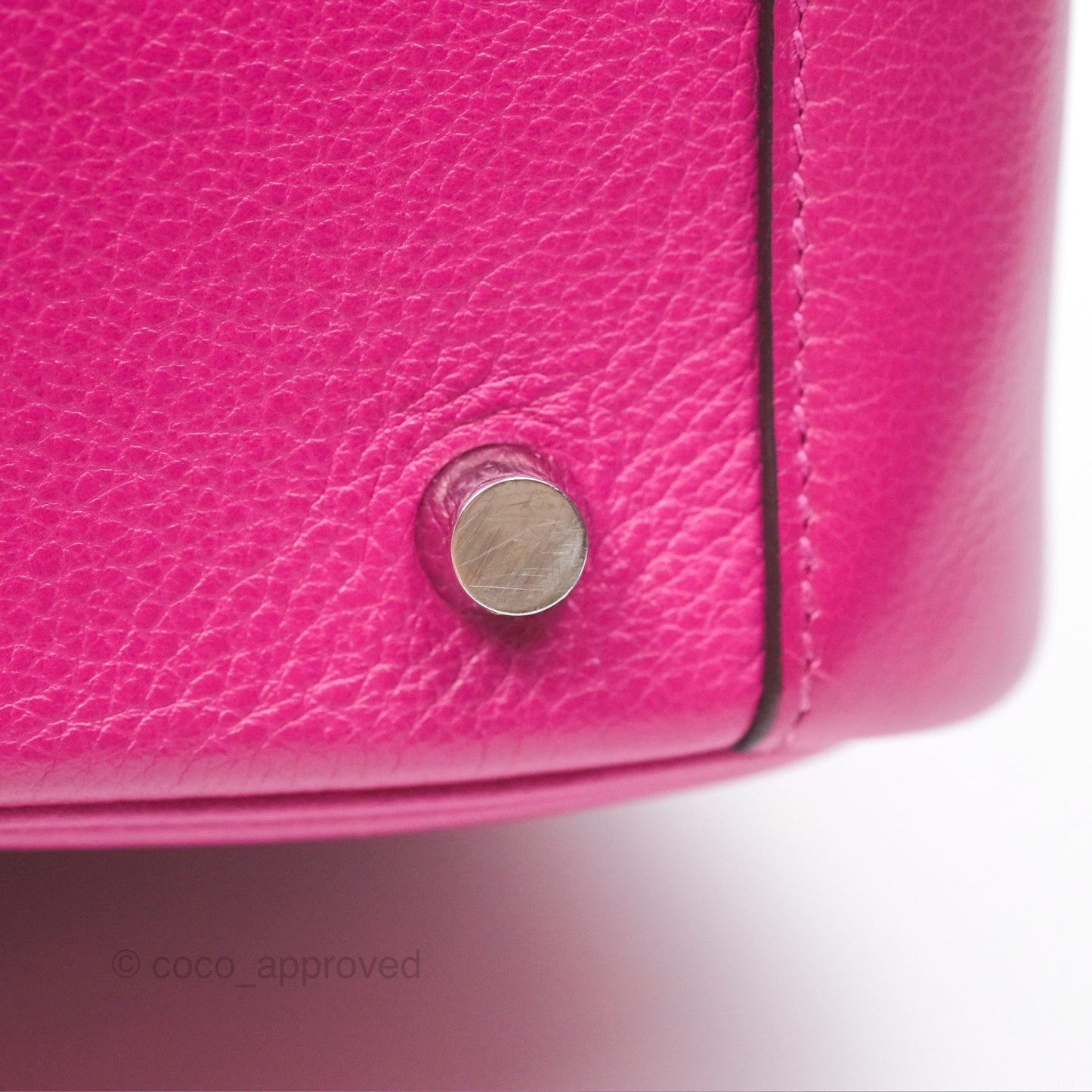 Hermès Lindy 26 Rose Pourpre Evercolor Palladium Hardware