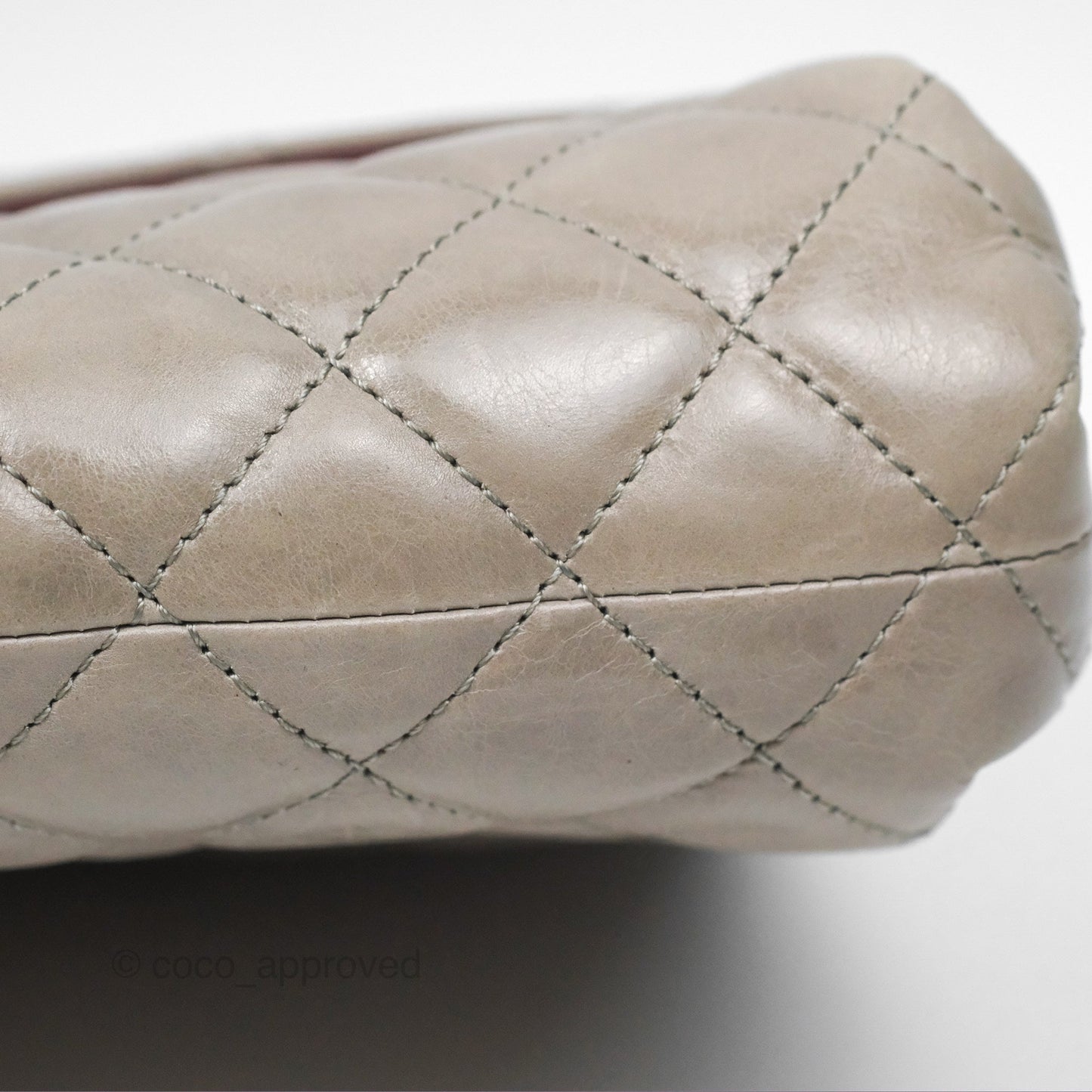 Chanel Accordion Flap Bag Taupe Crinkled Glazed Calfskin