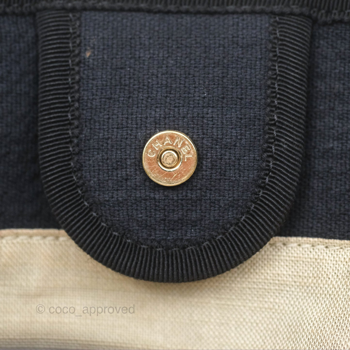 Chanel New Small Deauville Navy Canvas