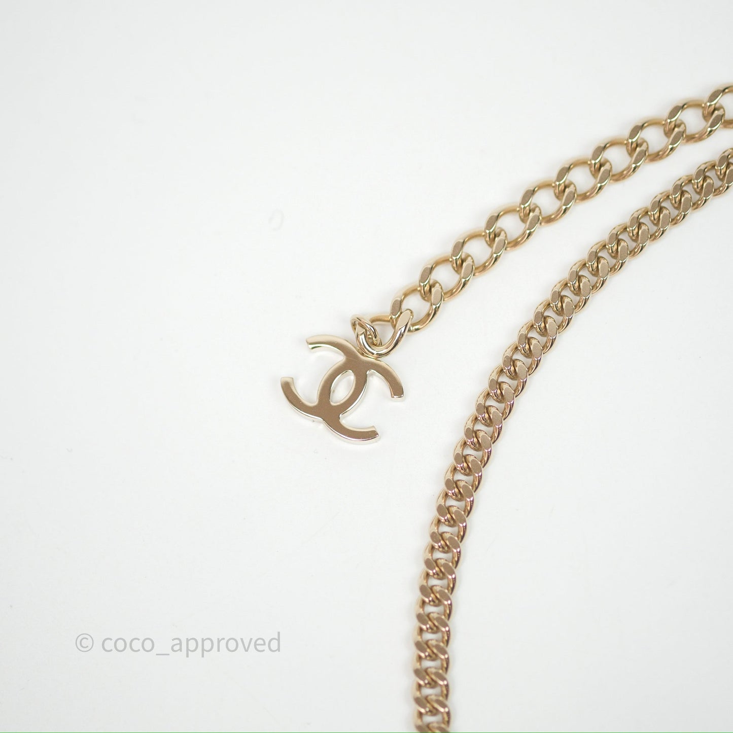Chanel Crystals CC Chain Belt Gold Tone 22S
