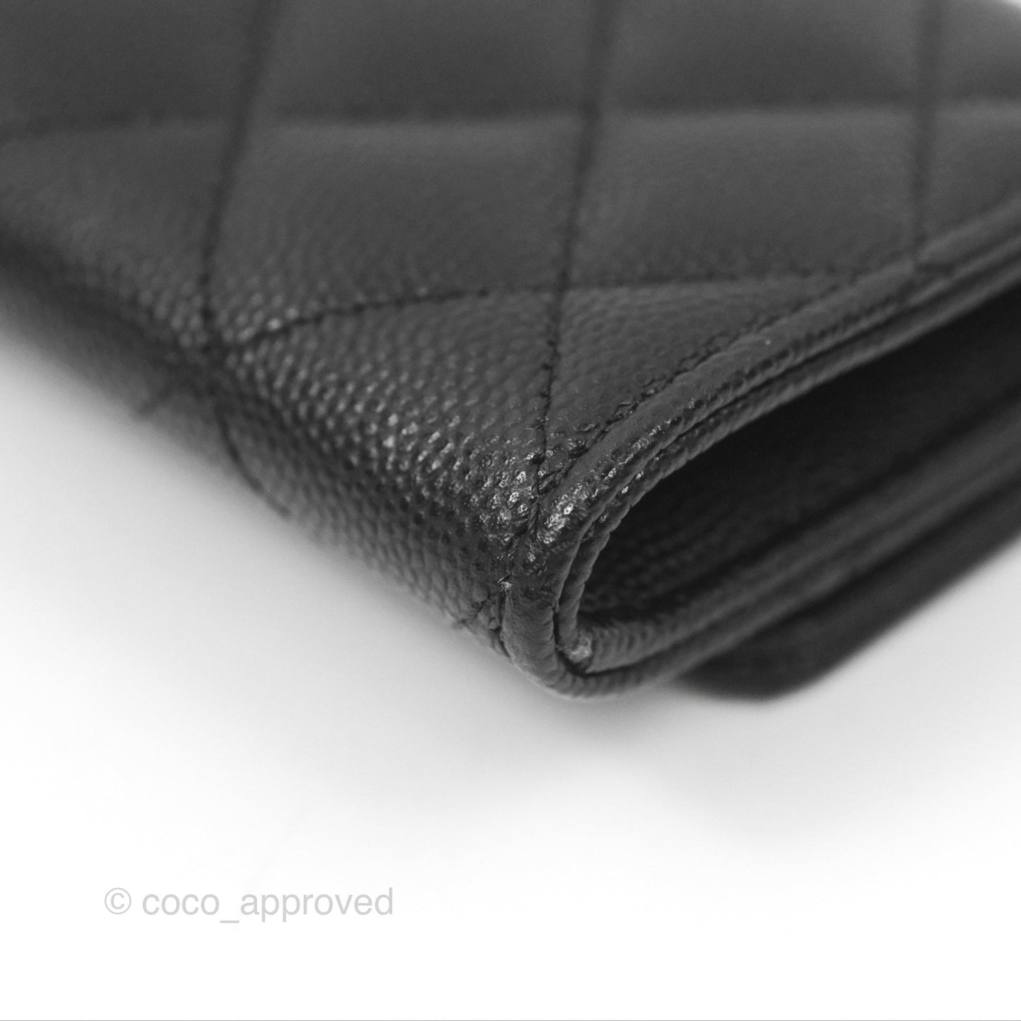 Chanel Flap Card Holder Black Caviar Gold Hardware