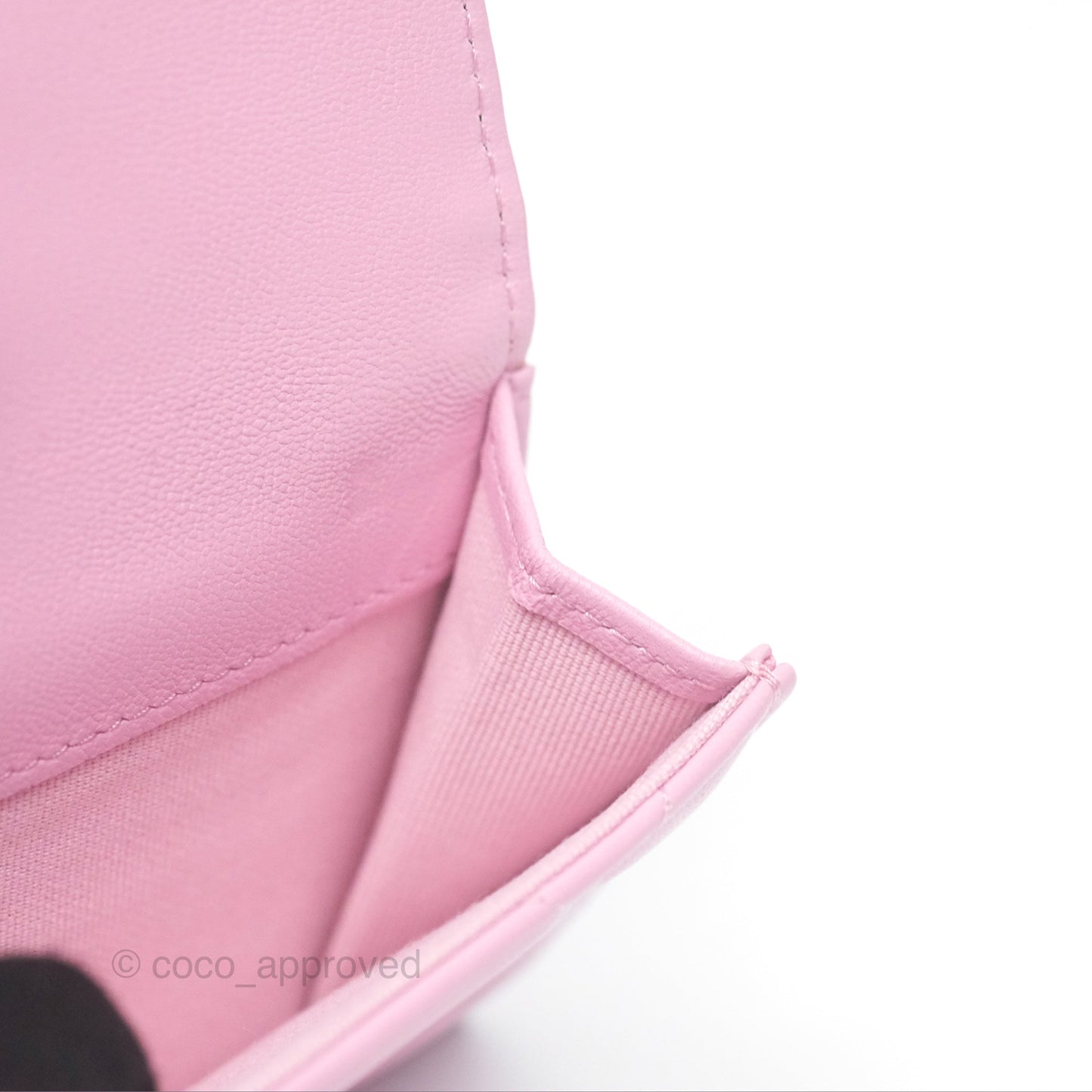 Chanel 19 Short Trifold Wallet Pink Lambskin Silver Hardware