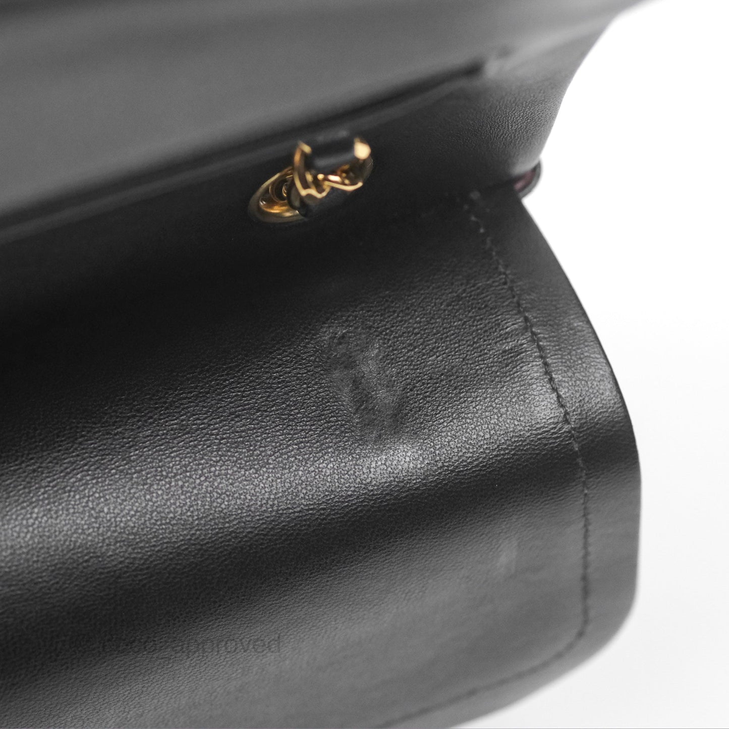 Chanel Classic M/L Medium Flap Quilted Black Lambskin Gold Hardware