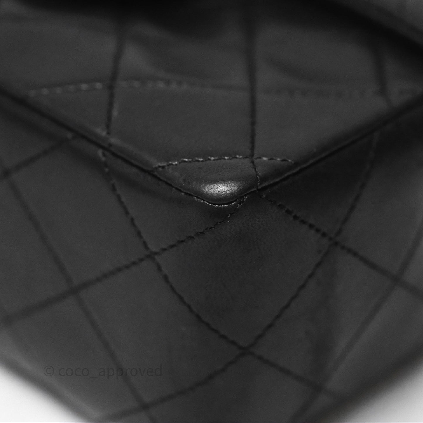 Chanel Vintage Mini Square Black Lambskin 24K Gold Hardware