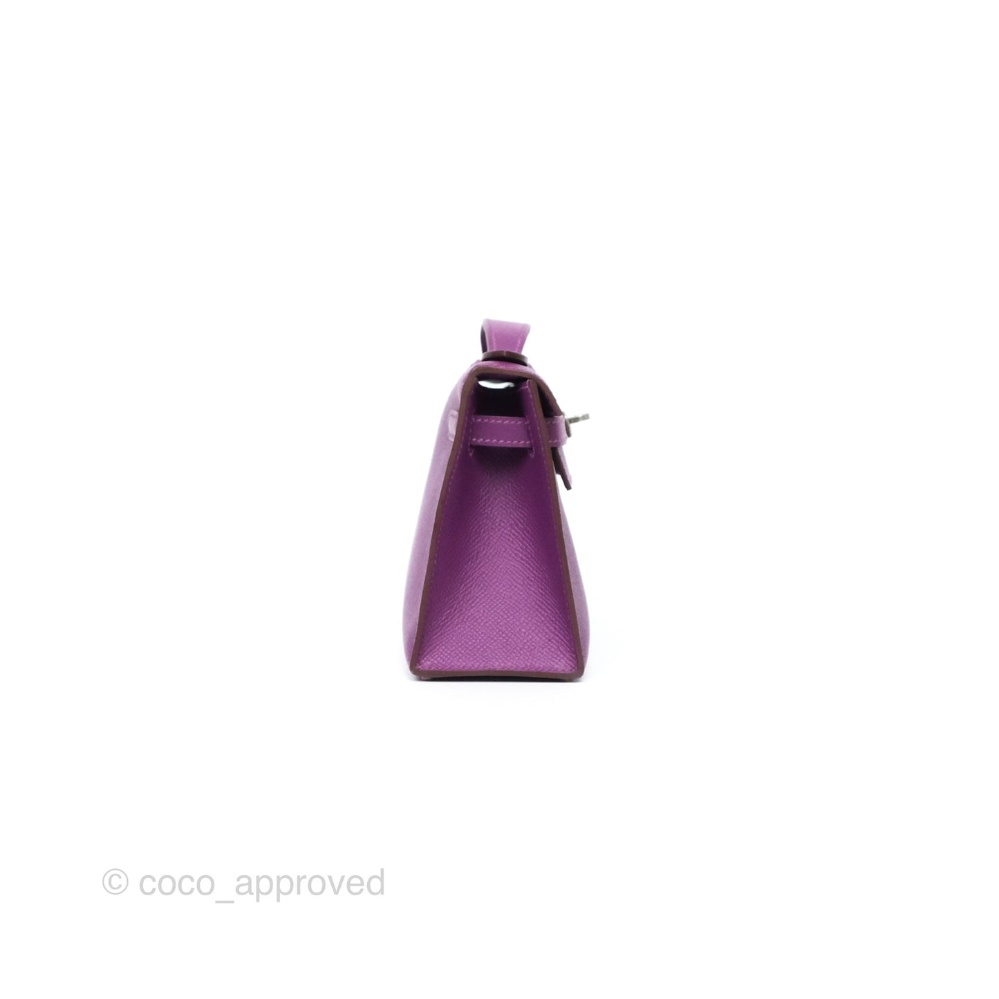 Hermès Kelly Pochette Clutch Anemone Epsom Palladium Hardware