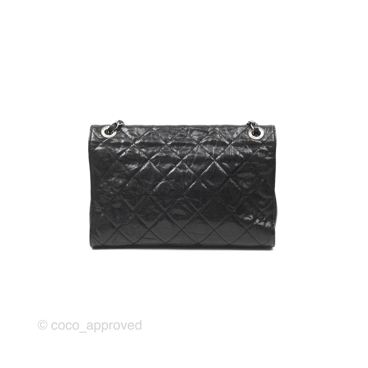 Chanel Quilted Single Flap Bag Soft Caviar Black Ruthenium Hardware