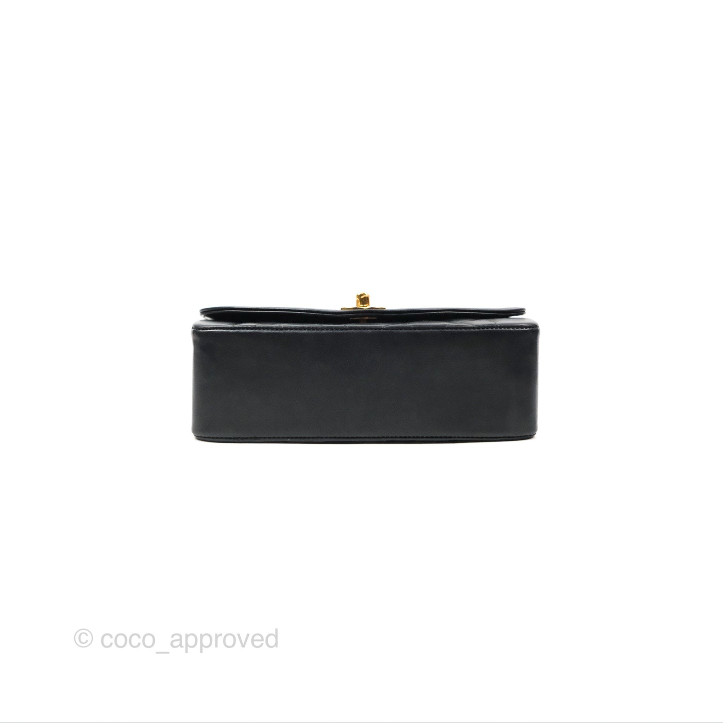 Chanel Vintage Small Quilted Classic Diana Flap Bag Black Lambskin 24K Gold Hardware